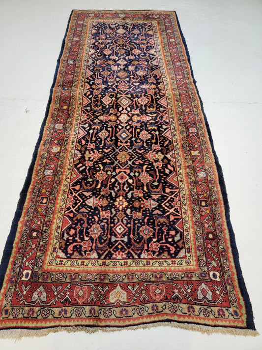 Hand-Knotted Wool Gallery Size Arak 3'9" x 9'9"