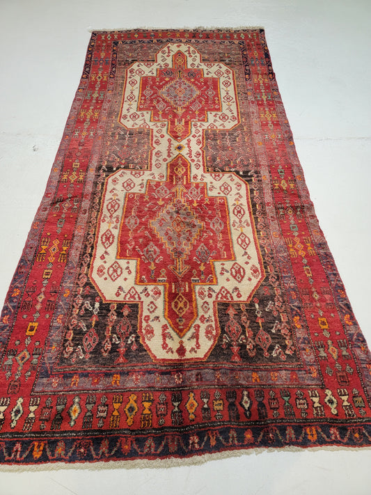 Hand-Knotted Wool Gallery Size Kurdish Senneh 4'6" x 9'9"