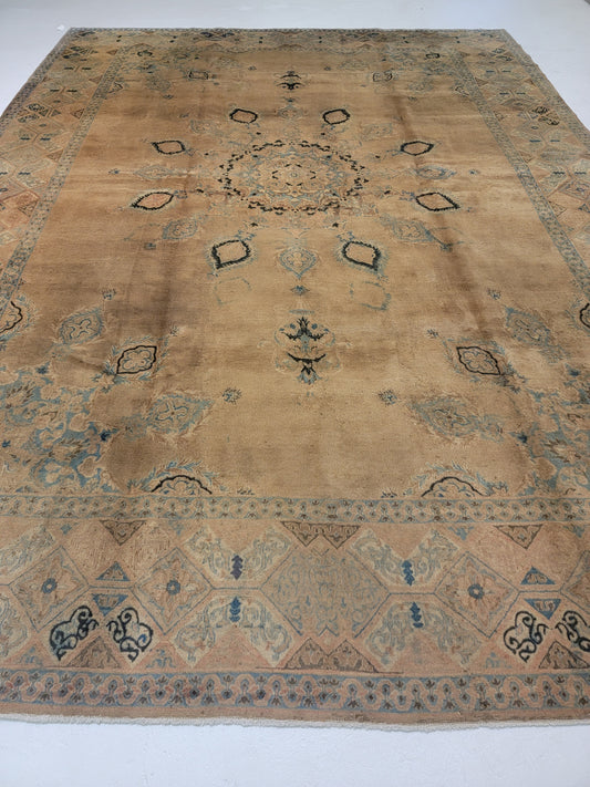 Hand-Knotted Wool Rug Tabriz 10'2" x 13'11"