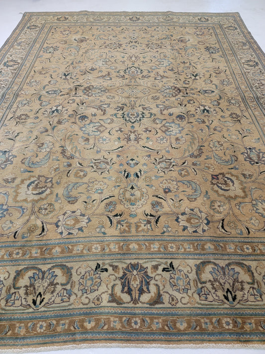 Hand-Knotted Wool Rug Tabriz 9'4" x 12'7"