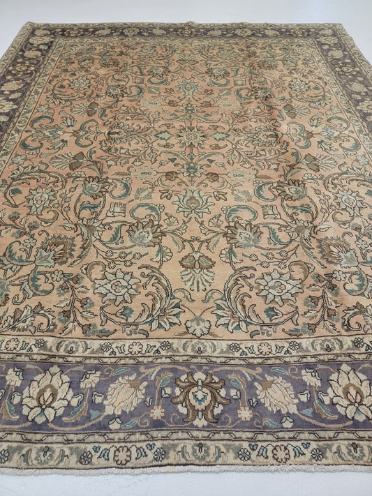 Hand-Knotted Wool Rug Tabriz 9'5" x 11'3"