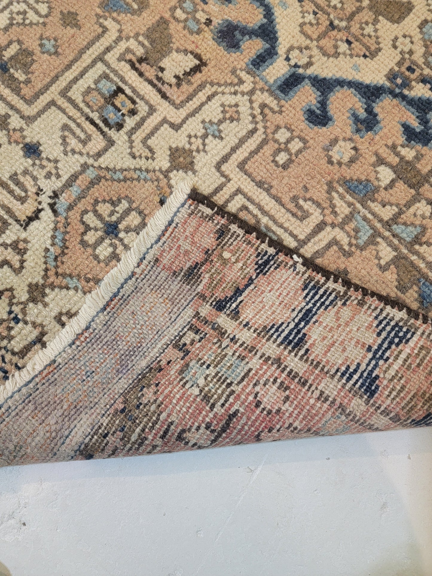 Hand-Knotted Wool Rug Heriz Karajeh 2'10" x 4'7"