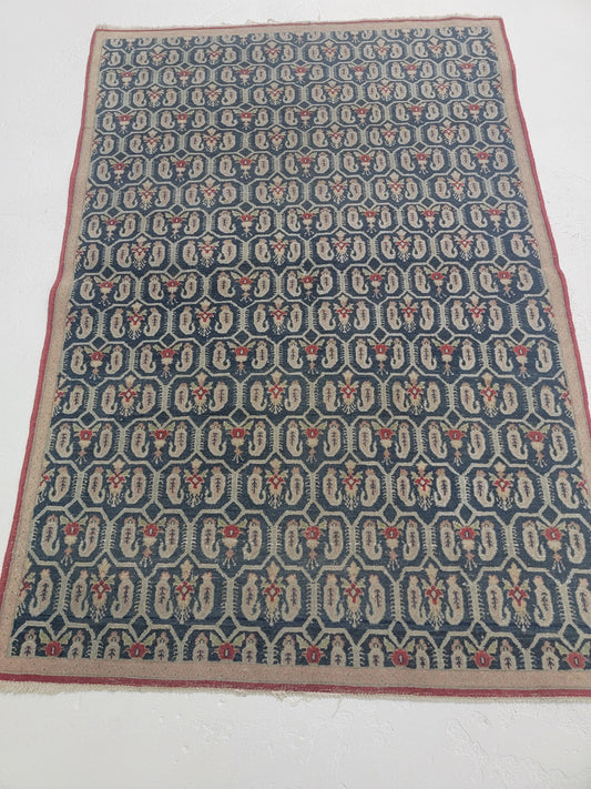 Hand-Knotted Wool Rug Qum 3' x 5'