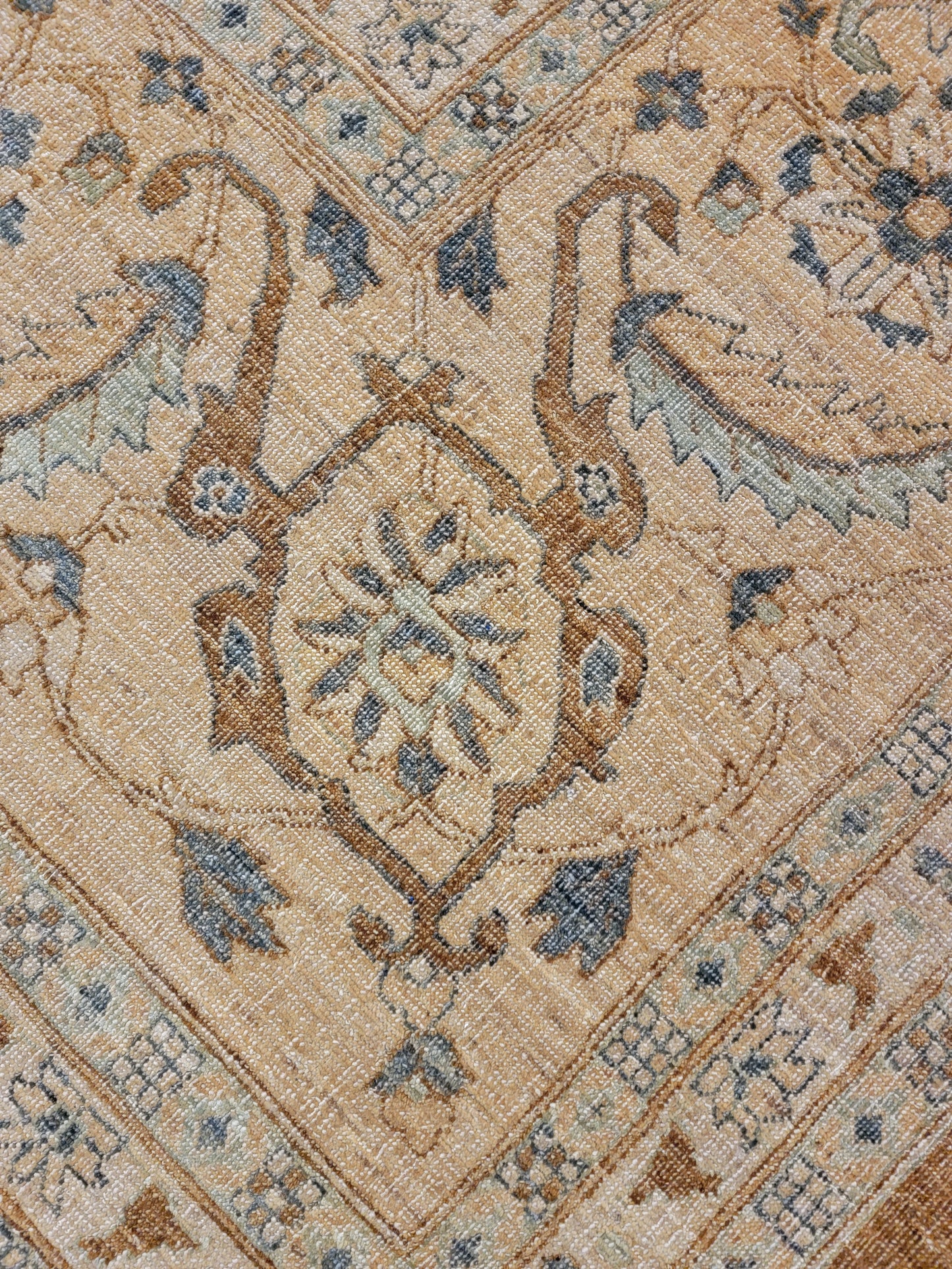 Antique Hand-Knotted Wool Area Rug Sultanabad Egyptian Oversized 16'4" x 20'2"