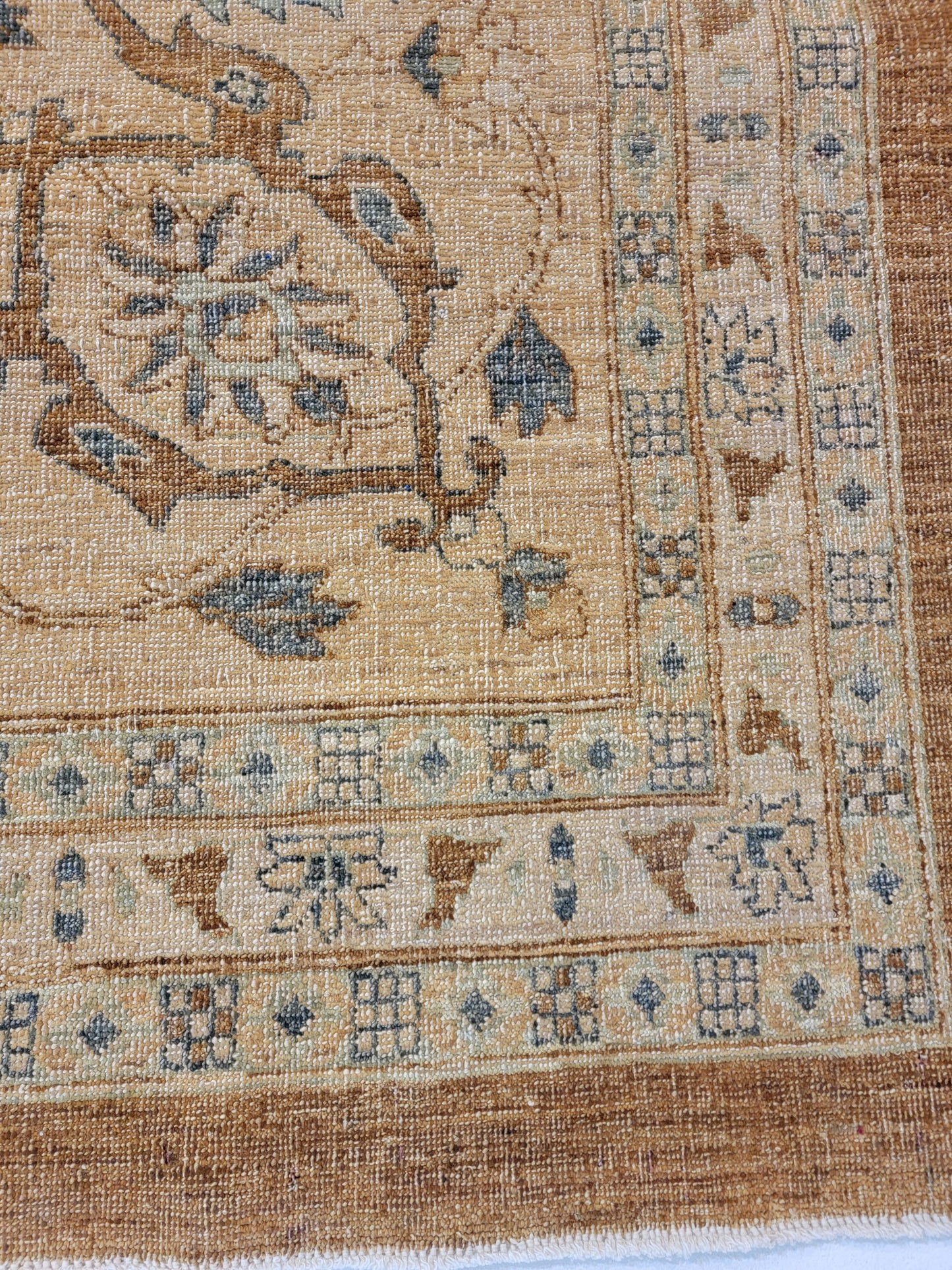 Antique Hand-Knotted Wool Area Rug Sultanabad Egyptian Oversized 16'4" x 20'2"