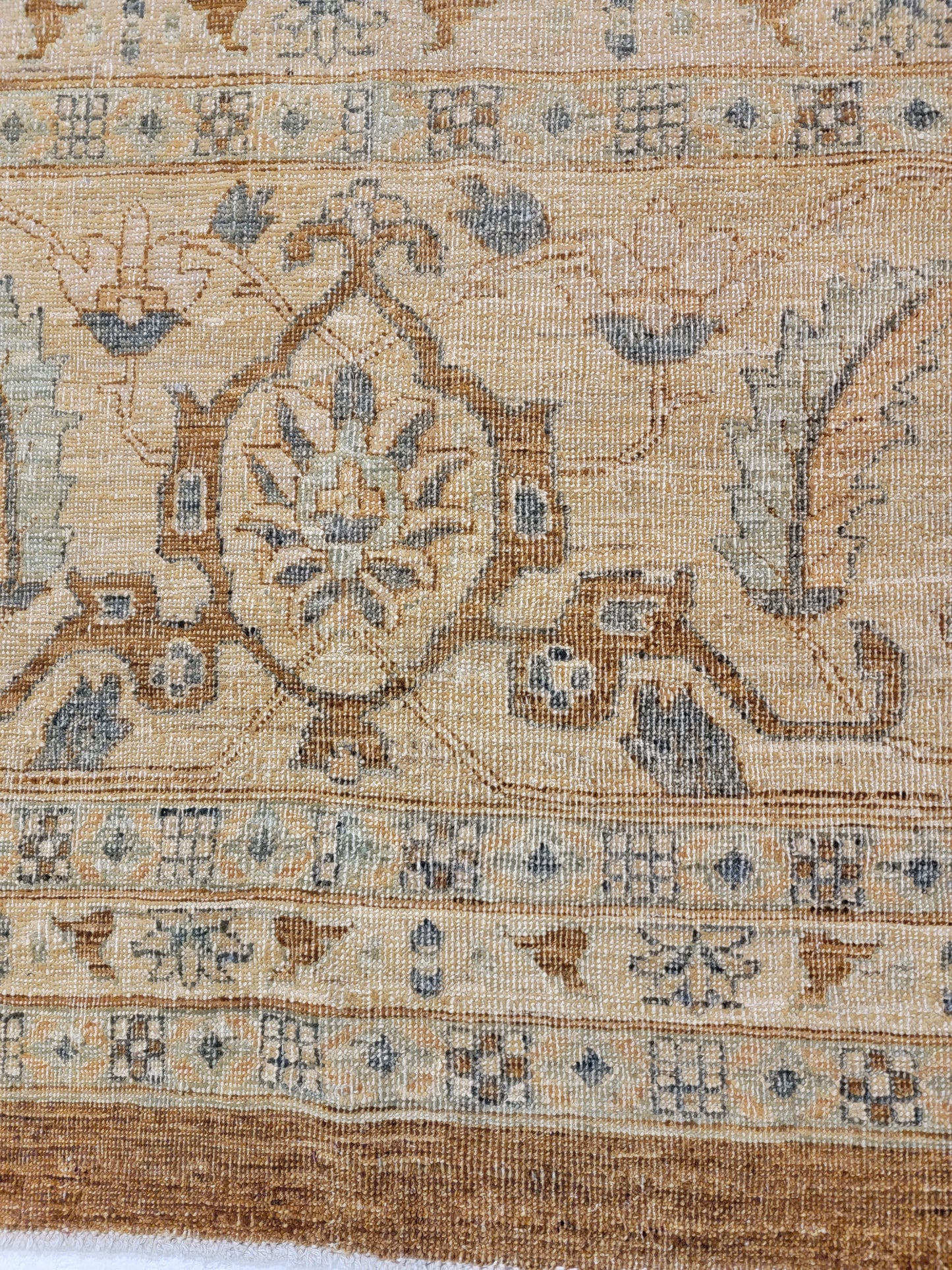 Antique Hand-Knotted Wool Area Rug Sultanabad Egyptian Oversized 16'4" x 20'2"