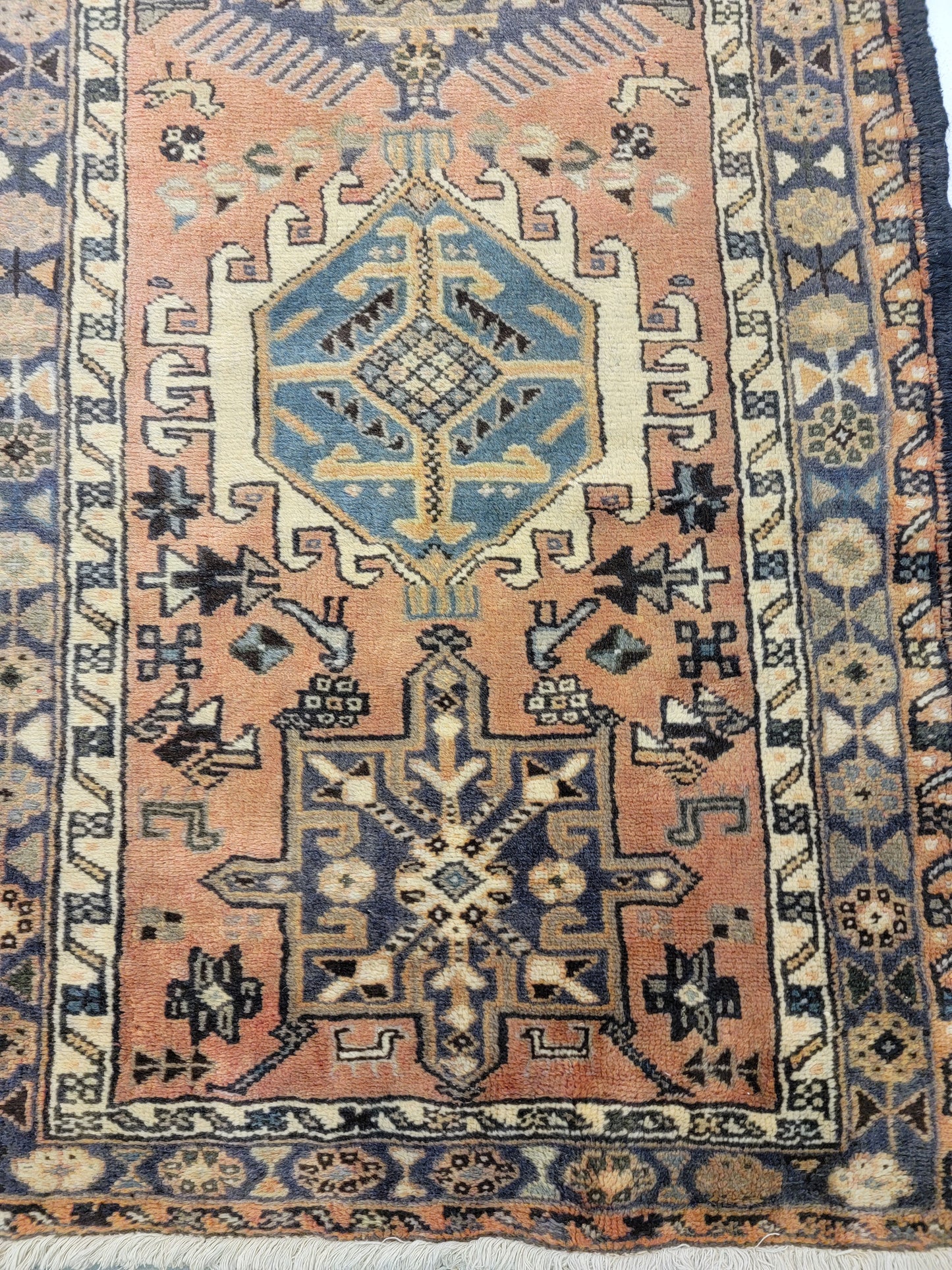 Antique Hand-Knotted Wool Runner Heriz Karajeh 2'8" x 38'8"