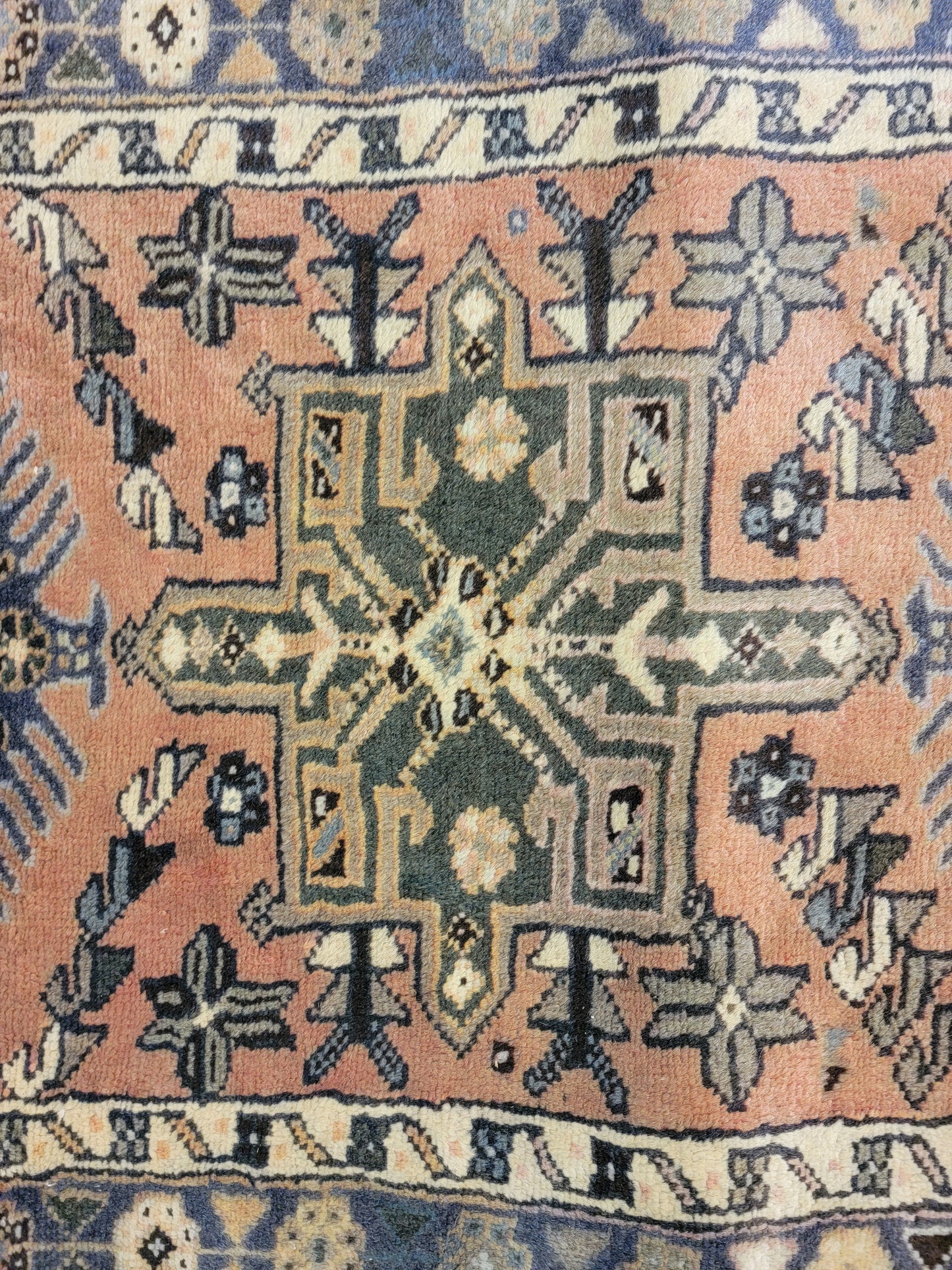 Antique Hand-Knotted Wool Runner Heriz Karajeh 2'8" x 38'8"