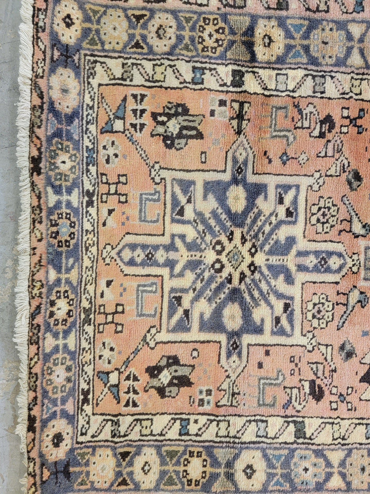 Antique Hand-Knotted Wool Runner Heriz Karajeh 2'8" x 38'8"