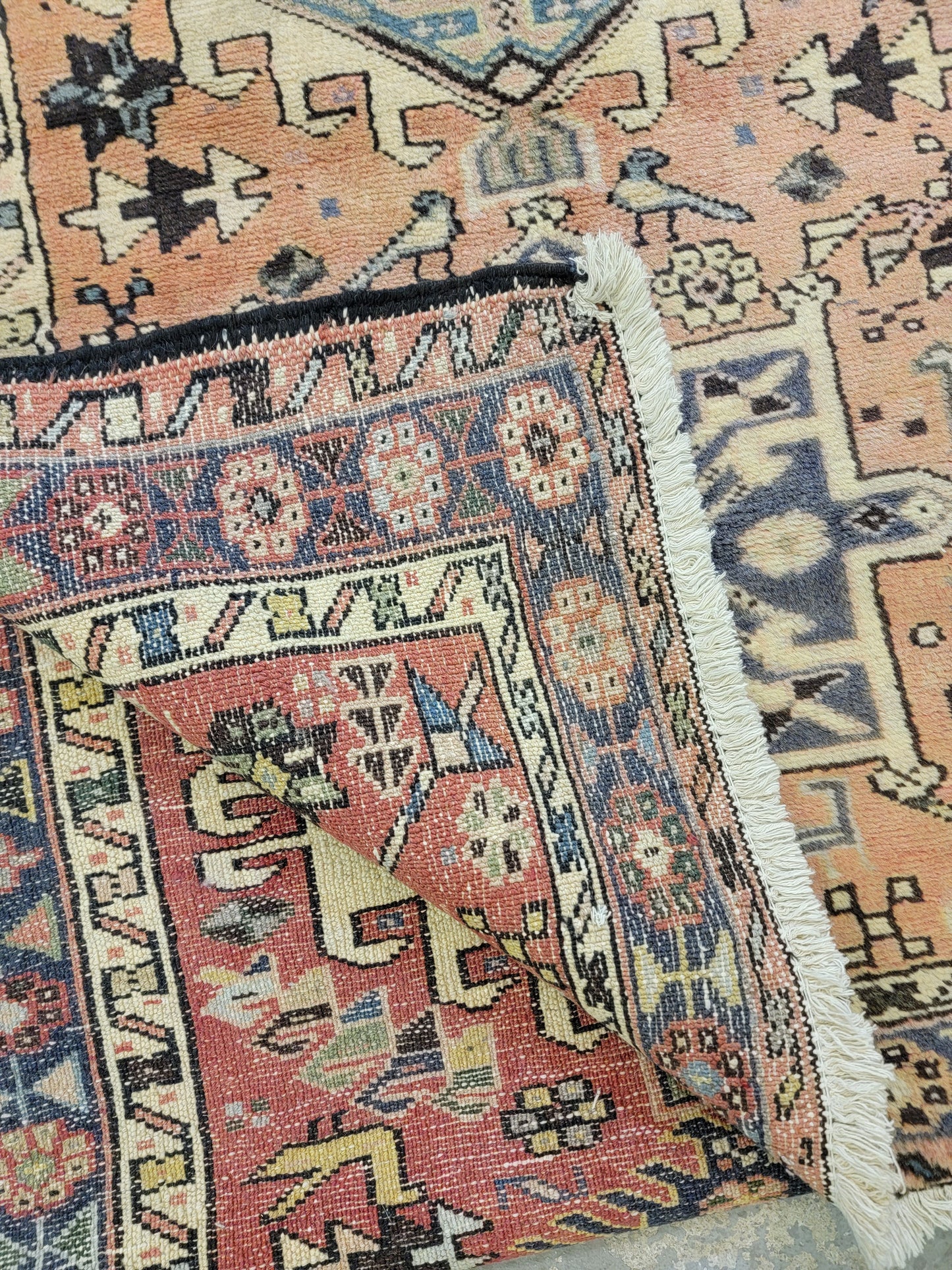 Antique Hand-Knotted Wool Runner Heriz Karajeh 2'8" x 38'8"