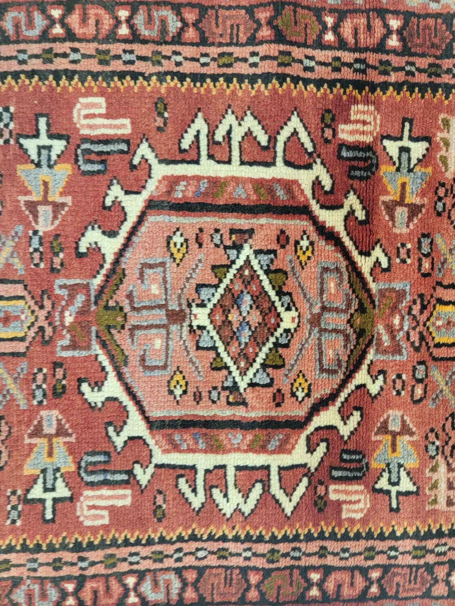 Antique Hand-Knotted Wool Runner Heriz Karajeh 2'3" x 13'2"