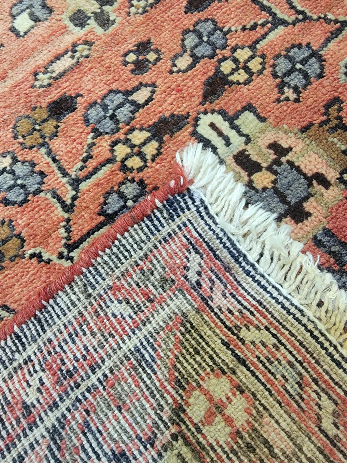 Antique Hand-Knotted Wool Runner Hamedan Rudbar 2'10" x 13'