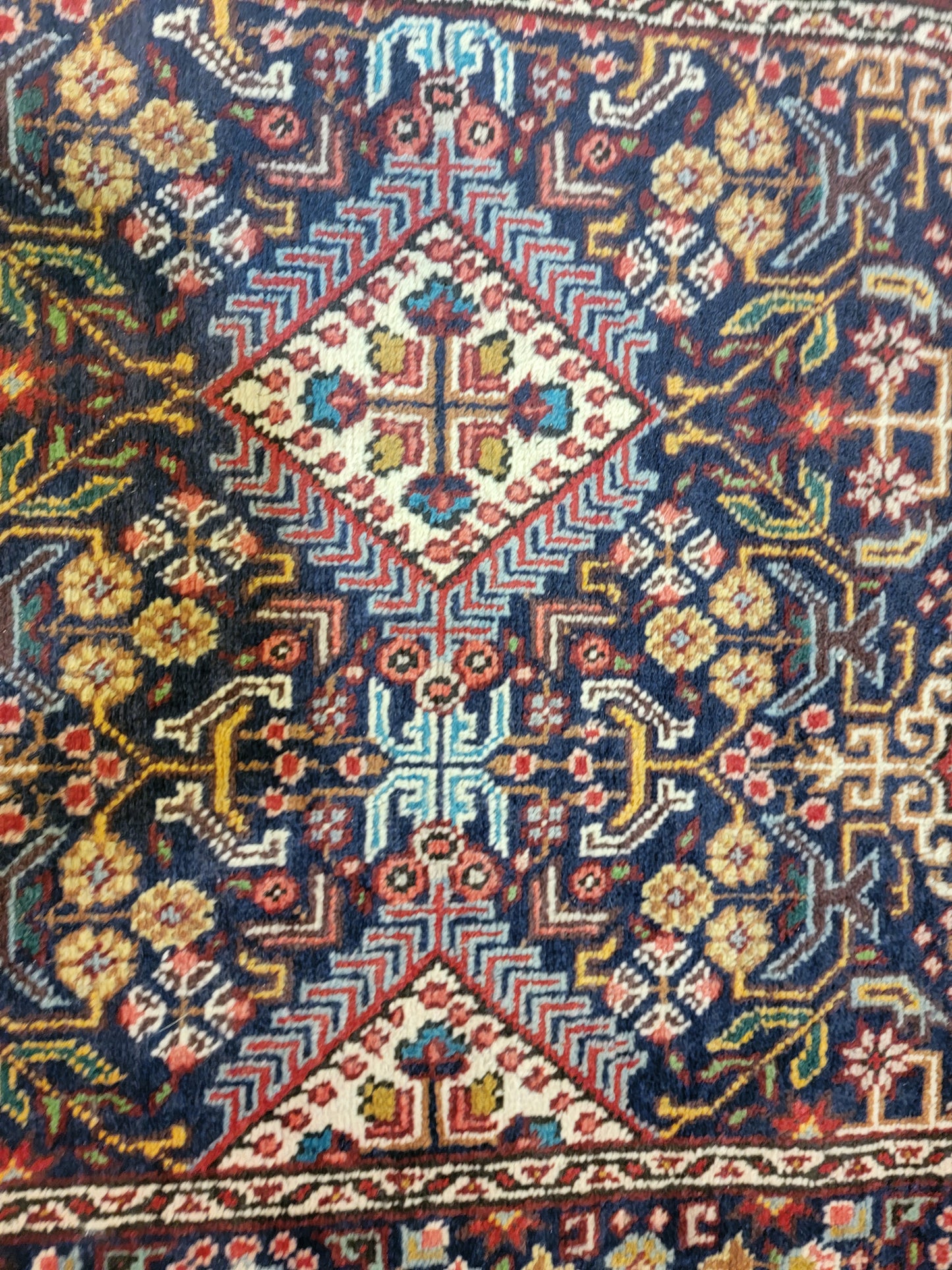 Antique Hand-Knotted Wool Runner Tabriz 2'10" x 12'8"