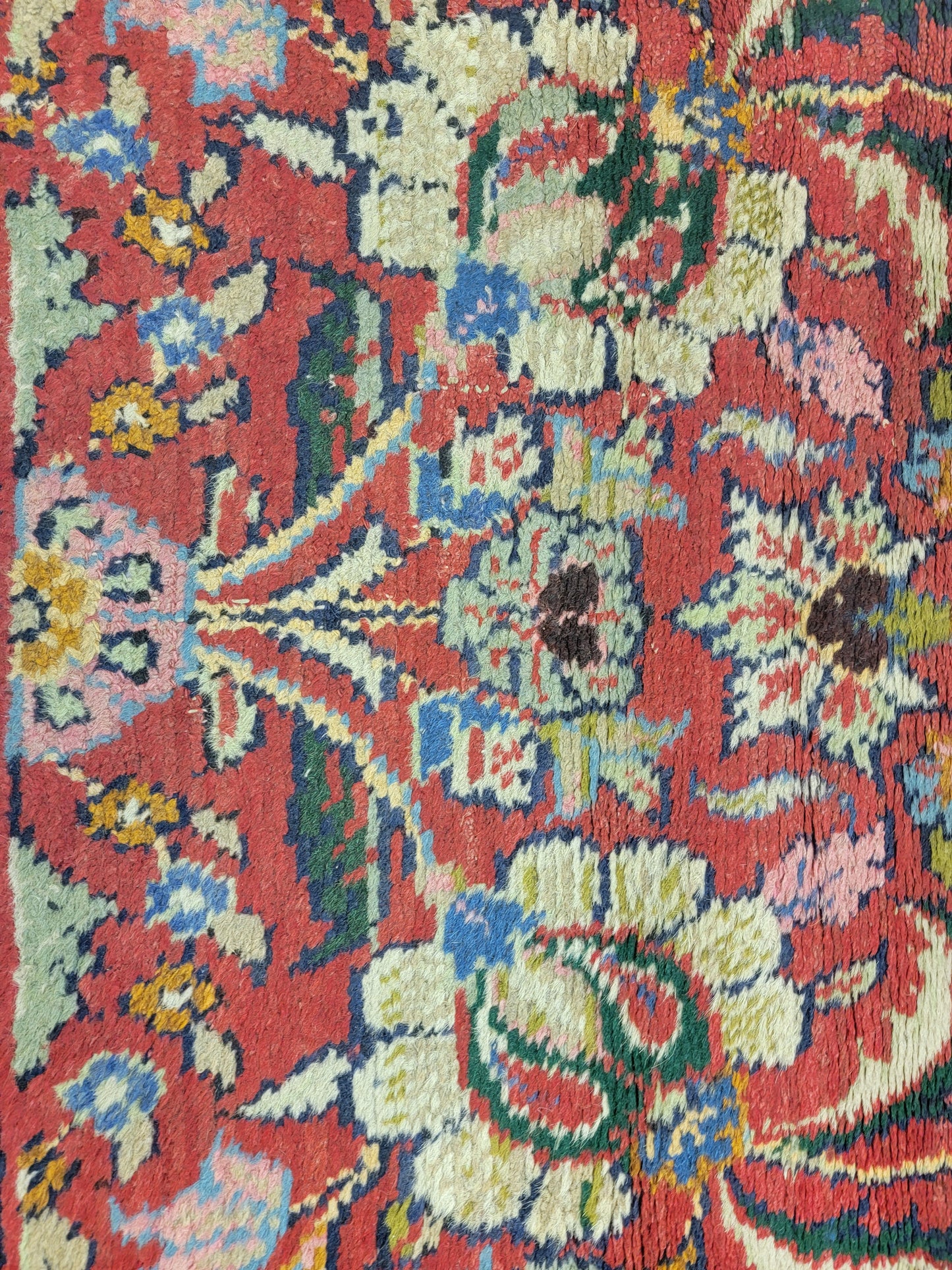 Antique Hand-Knotted Wool Runner Mahal 2'10" x 11'8"