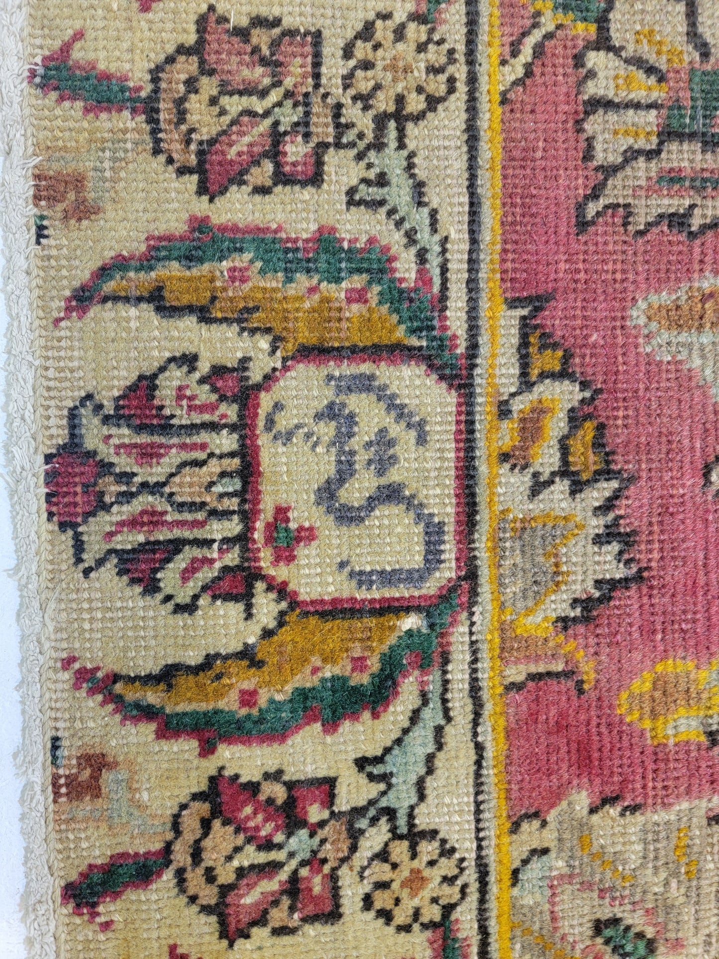 Antique Hand-Knotted Wool Runner Tabriz Signed Rug 2'9" x 12'9"