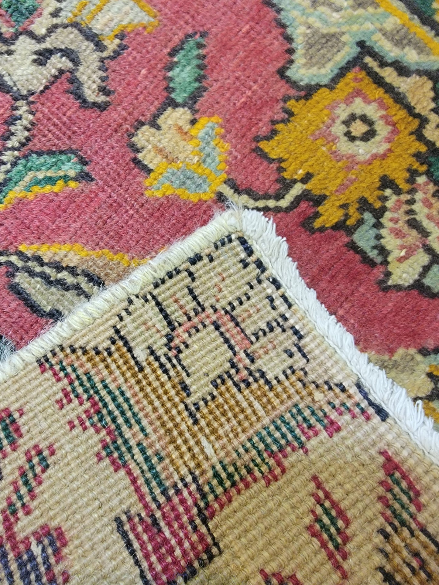 Antique Hand-Knotted Wool Runner Tabriz Signed Rug 2'9" x 12'9"