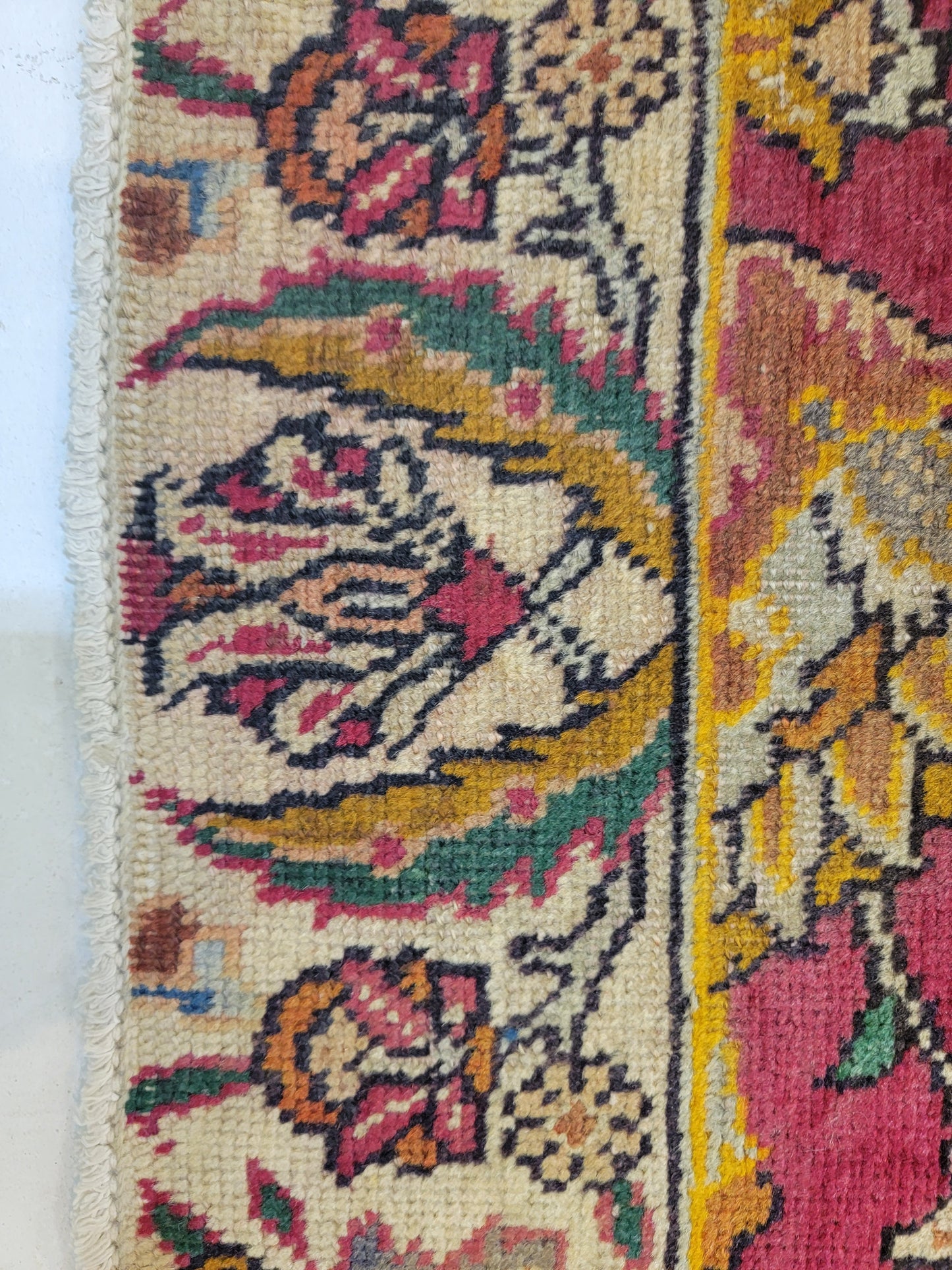 Antique Hand-Knotted Wool Runner Tabriz Signed Rug 2'9" x 12'9"