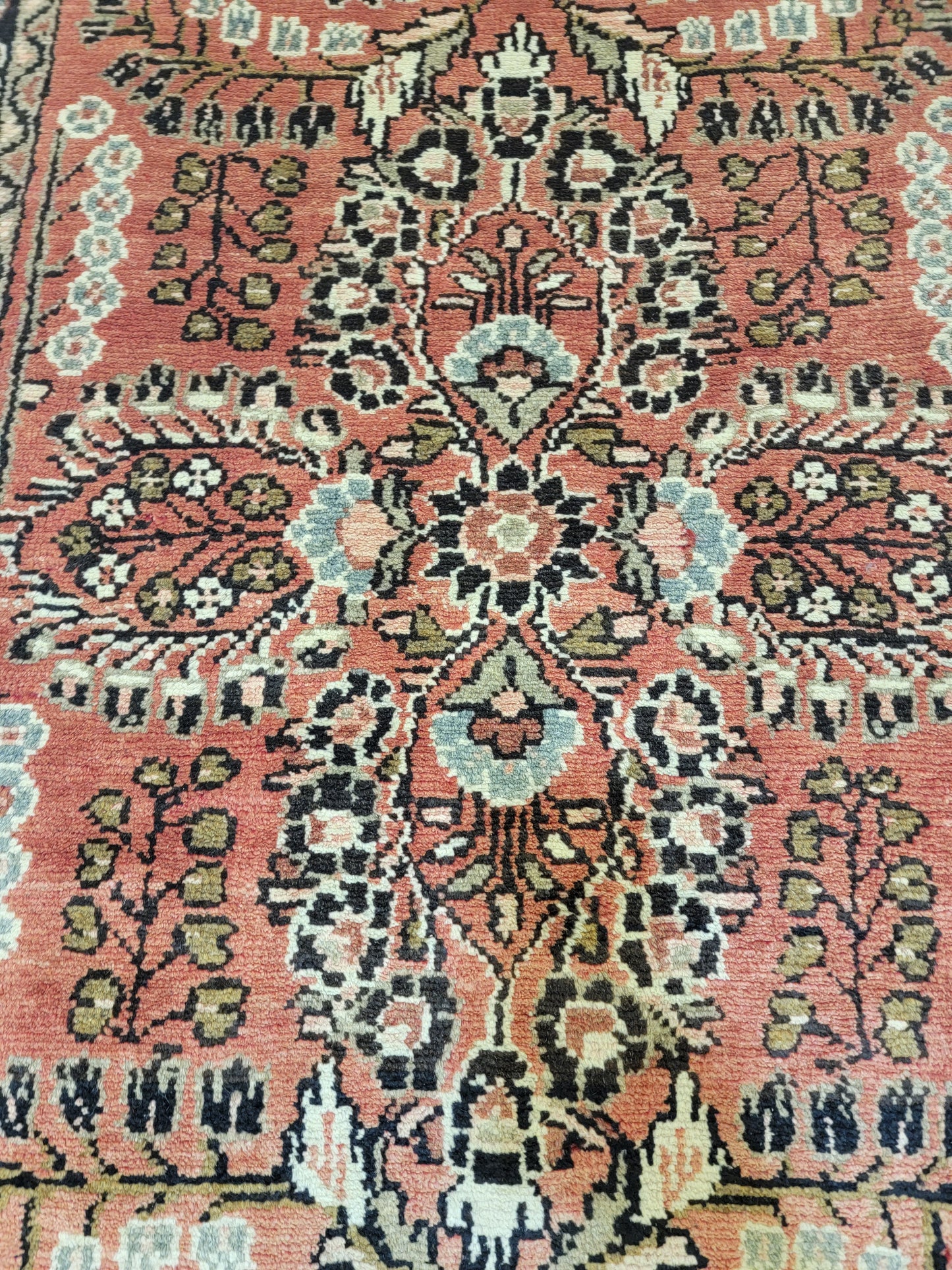 Antique Hand-Knotted Wool Runner Hamedan Rudbar 2'10" x 13'4"