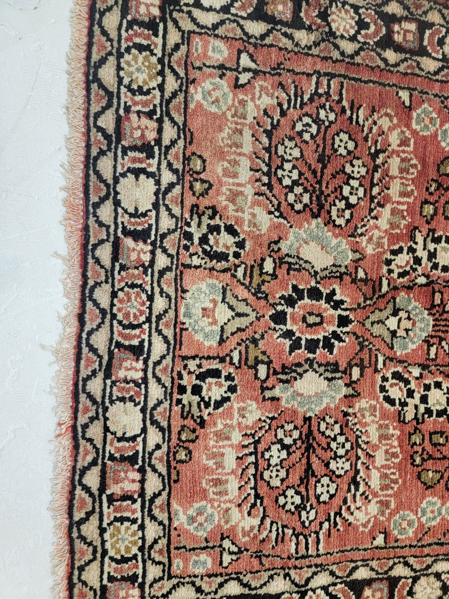 Antique Hand-Knotted Wool Runner Hamedan Rudbar 2'10" x 13'4"