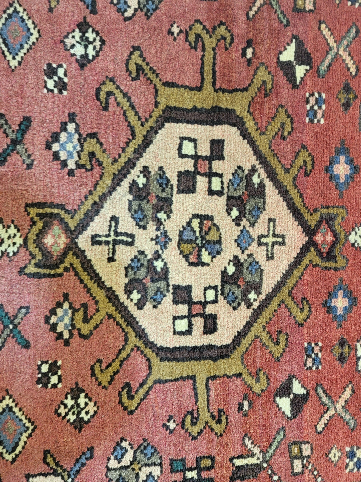 Antique Hand-Knotted Wool Runner Heriz Karajeh 2'7" x 13'2"
