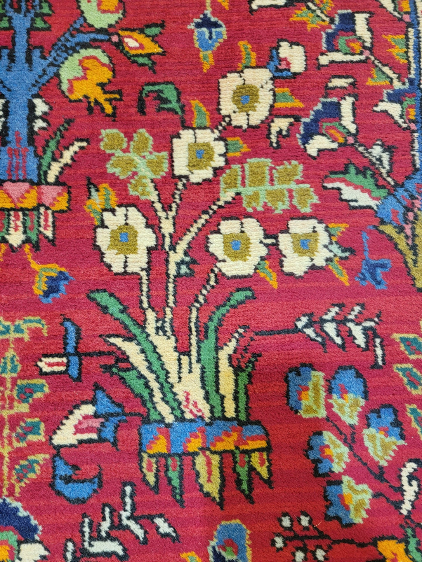 Antique Hand-Knotted Wool Runner Hamedan Rudbar 3'6" x 12'8"