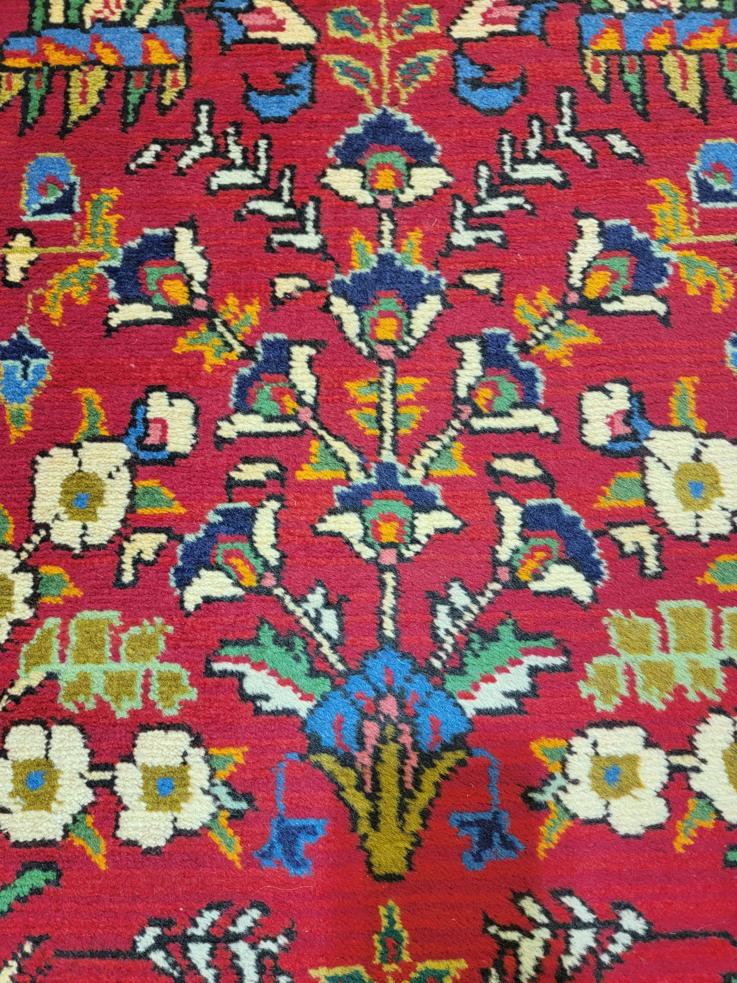 Antique Hand-Knotted Wool Runner Hamedan Rudbar 3'6" x 12'8"