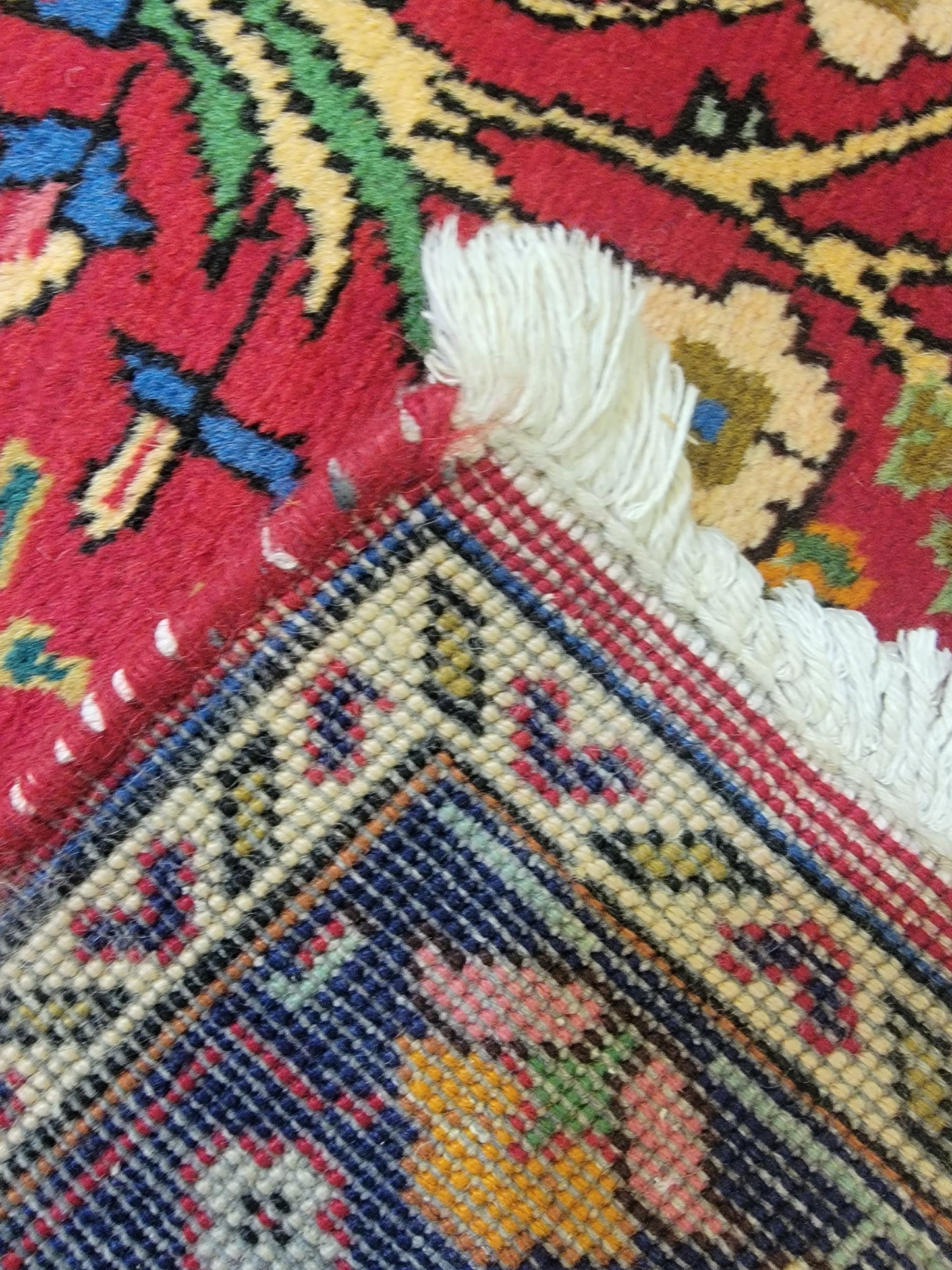 Antique Hand-Knotted Wool Runner Hamedan Rudbar 3'6" x 12'8"