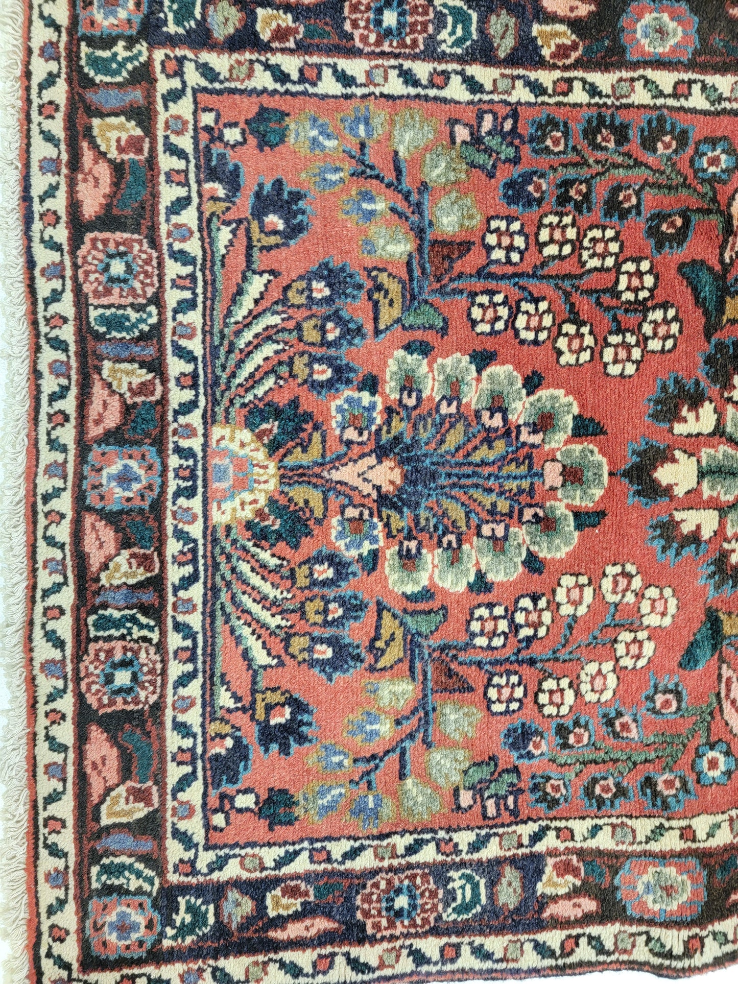 Antique Hand-Knotted Wool Runner Hamedan Rudbar 2'8" x 14'8"