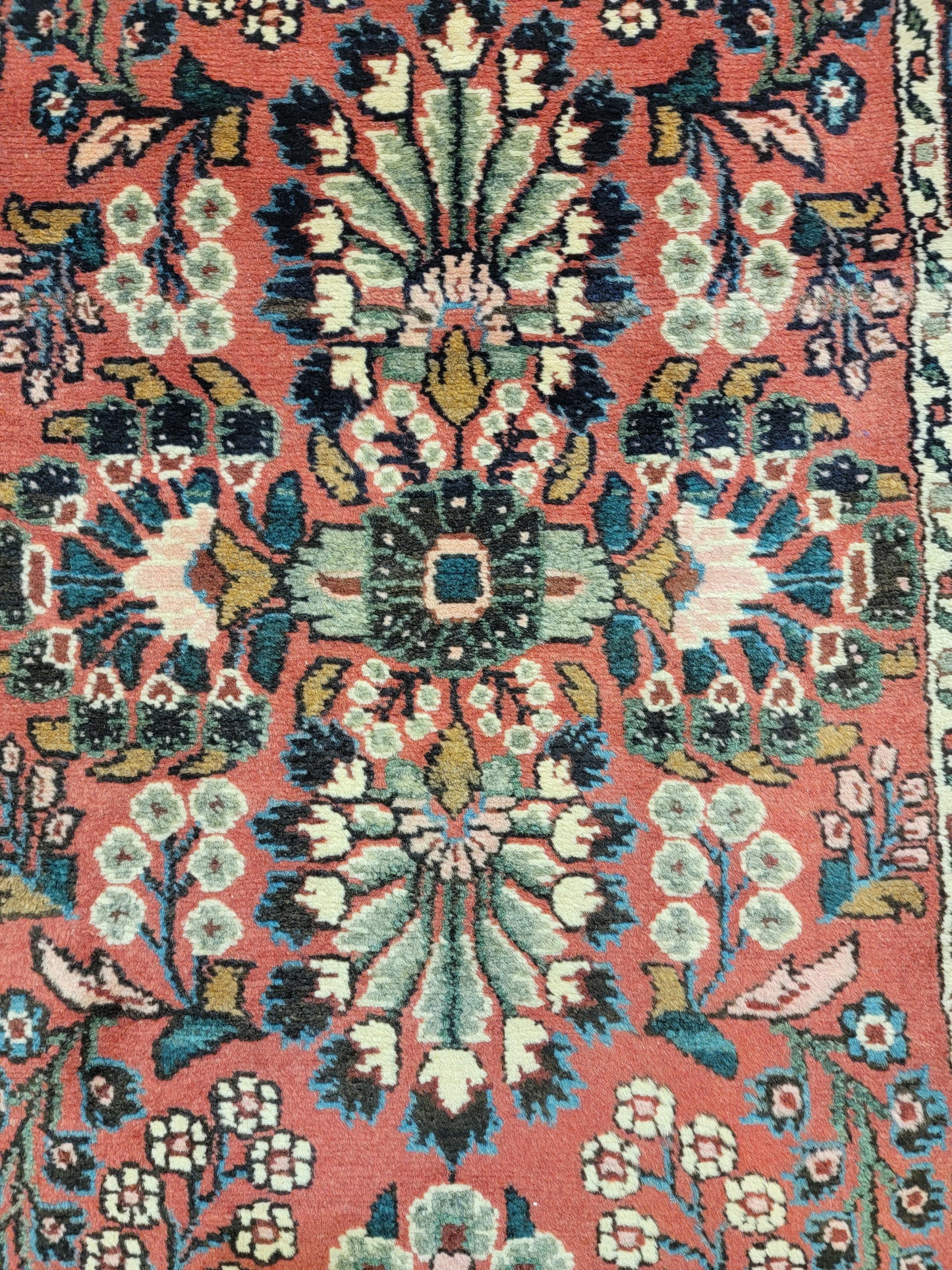 Antique Hand-Knotted Wool Runner Hamedan Rudbar 2'8" x 14'8"