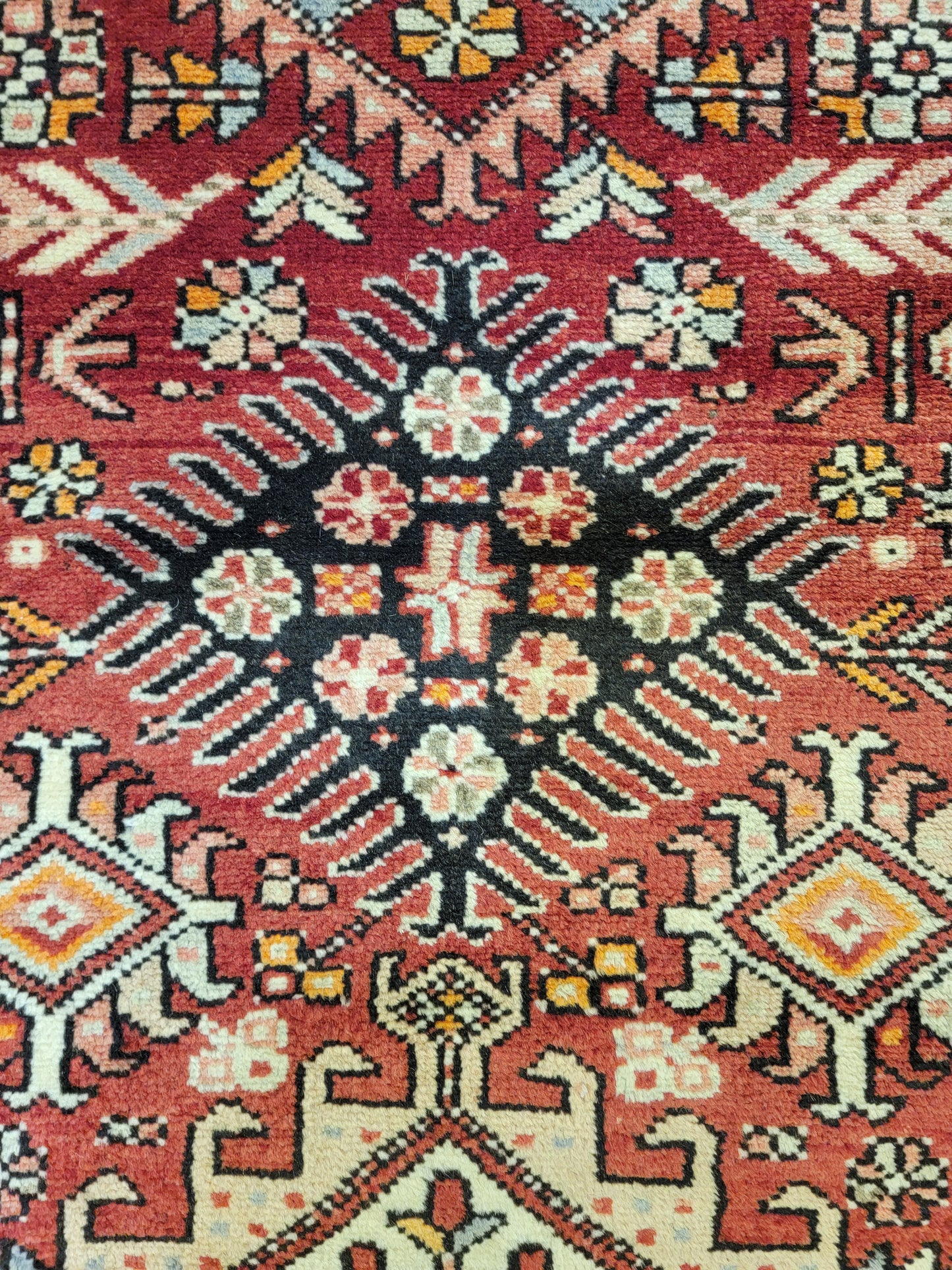 Antique Hand-Knotted Wool Runner Heriz Karajeh 2'11" x 16'3"