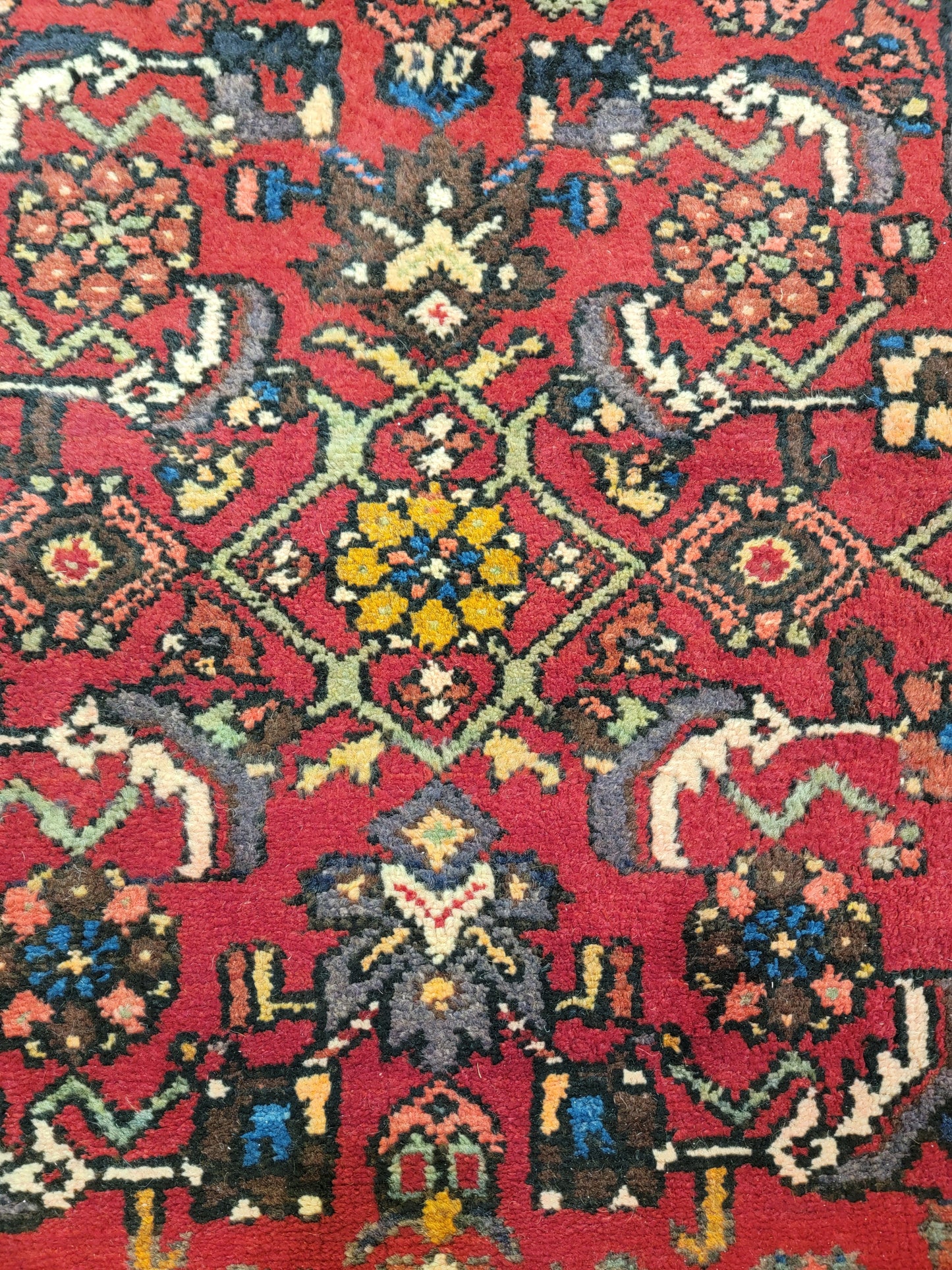 Antique Hand-Knotted Wool Runner Hamedan 2'11" x 16'2"