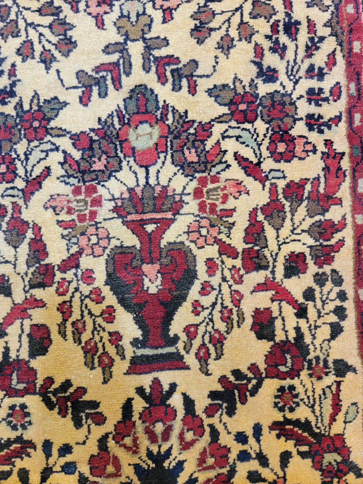 Antique Hand-Knotted Wool Runner Hamedan Rudbar 2'7" x 14'2"
