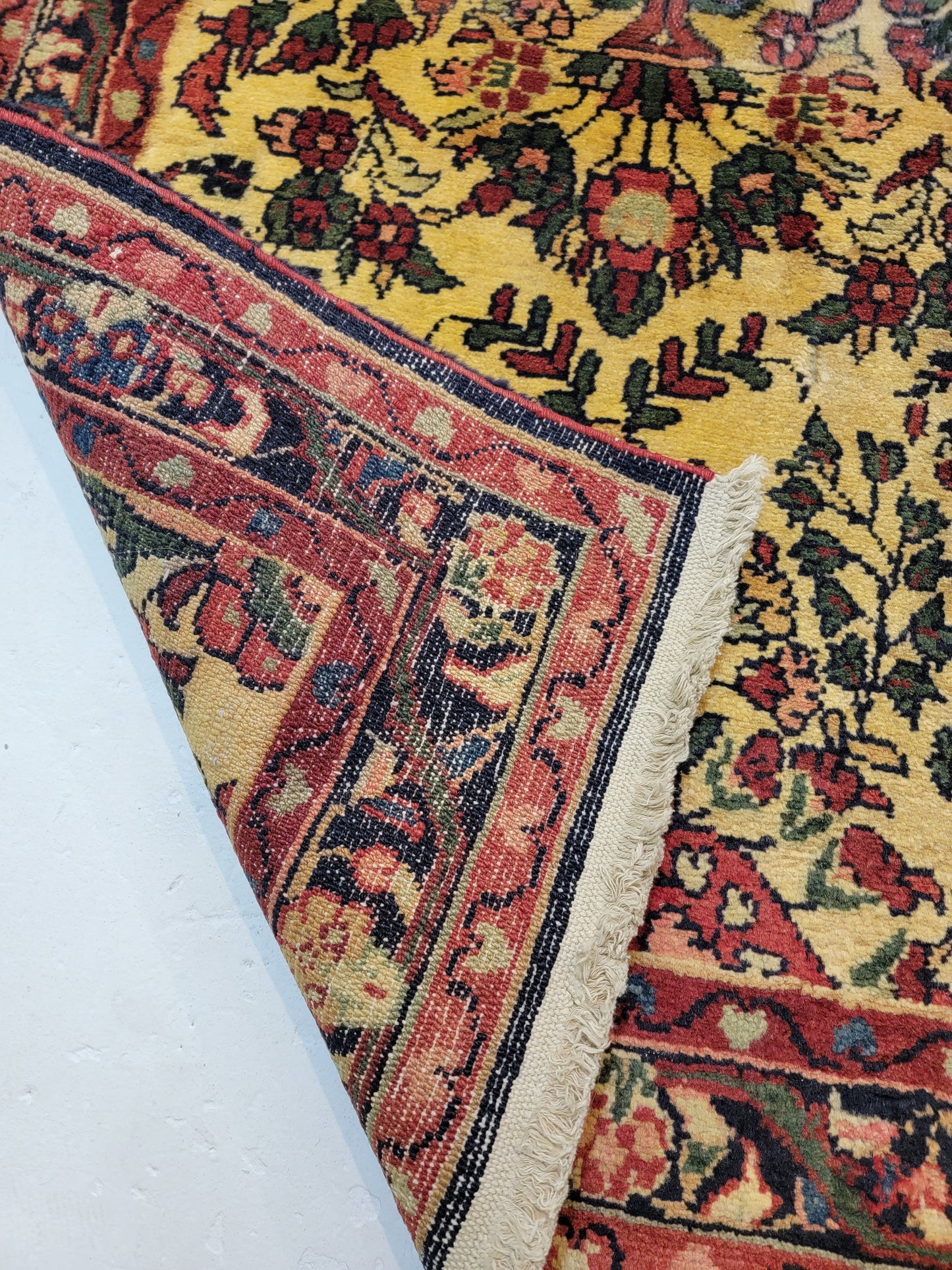 Antique Hand-Knotted Wool Runner Hamedan Rudbar 2'7" x 14'2"