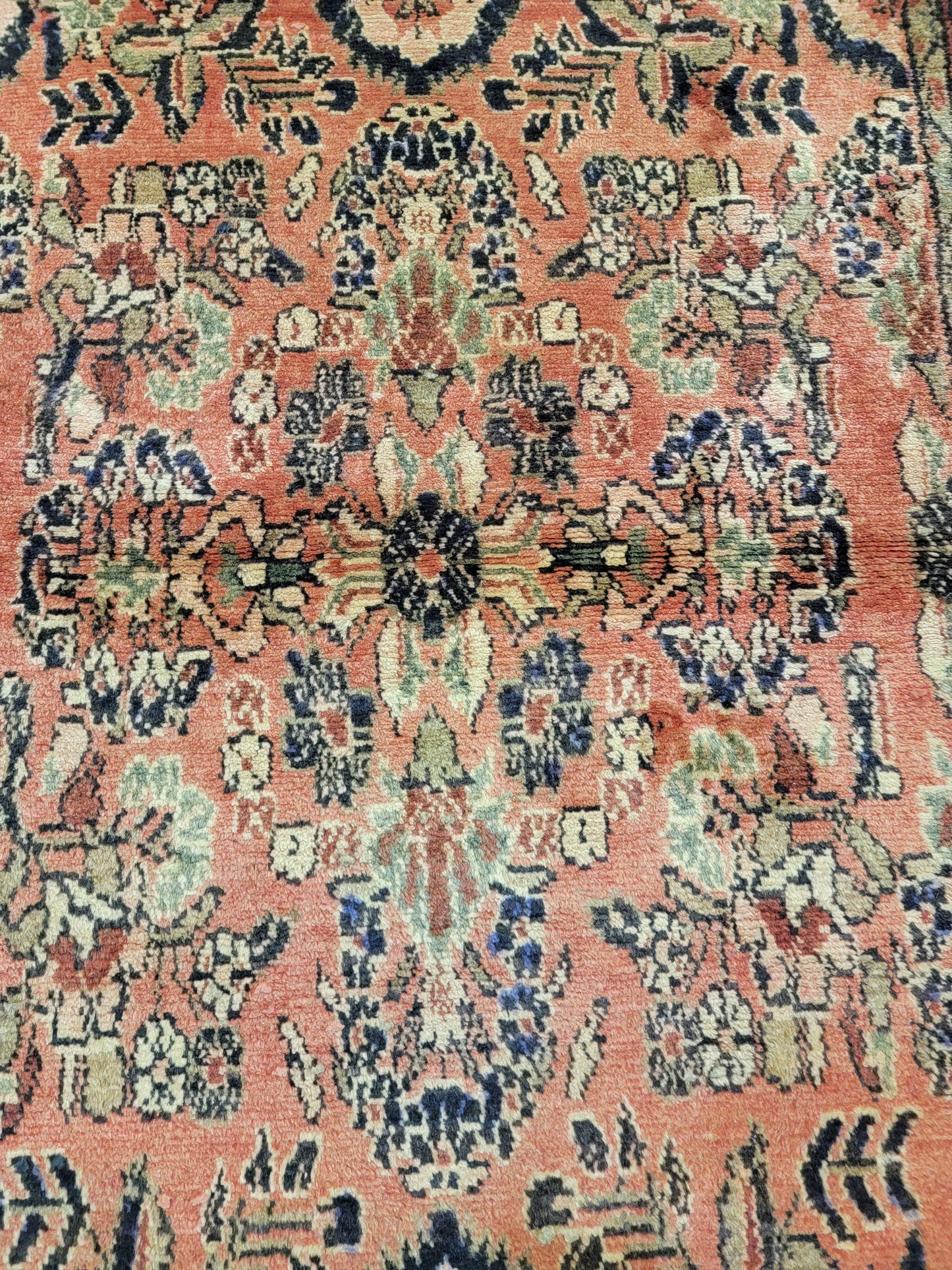 Antique Hand-Knotted Wool Runner Hamedan 3'1" x 16'6"