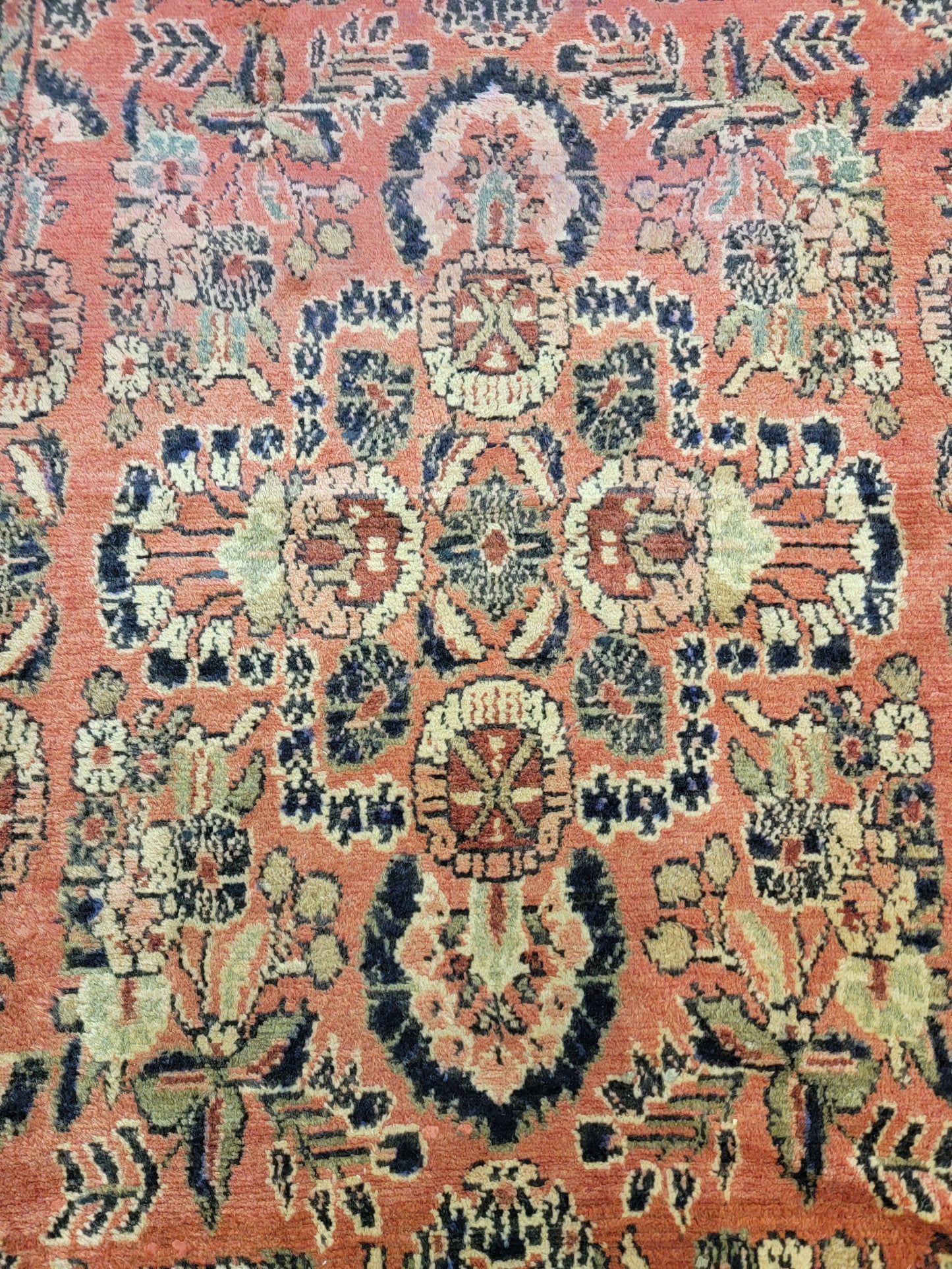 Antique Hand-Knotted Wool Runner Hamedan 3'1" x 16'6"