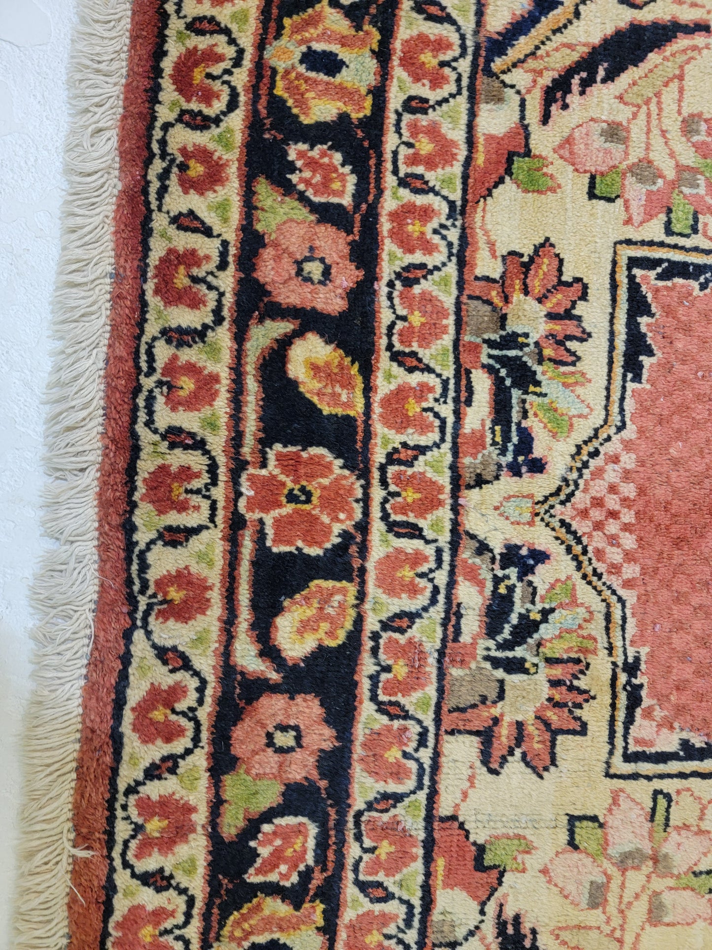 Antique Hand-Knotted Wool Area Rug Mahal 4'5" x 6'10"