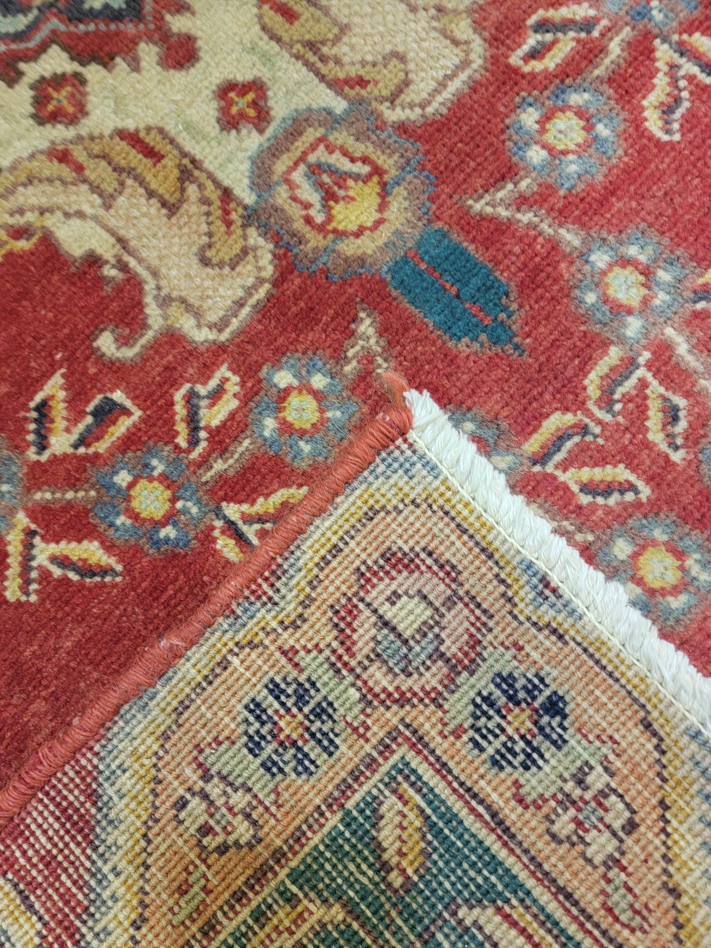 Antique Hand-Knotted Wool Area Rug Tabriz 4'5" x 6'