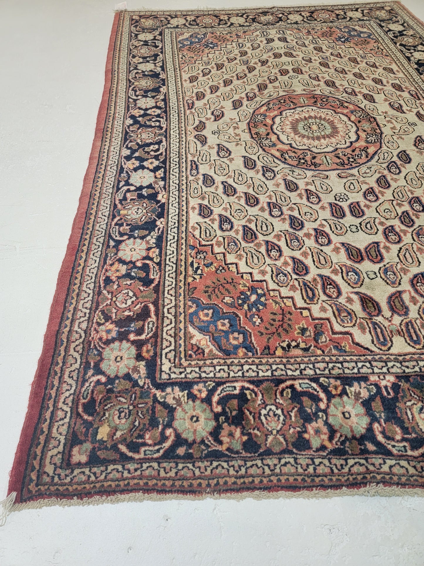 Antique Hand-Knotted Wool Area Rug Tabriz 4'2" x 6'5"