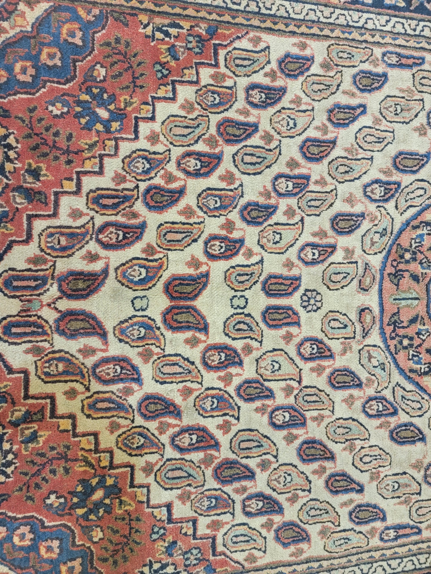 Antique Hand-Knotted Wool Area Rug Tabriz 4'2" x 6'5"