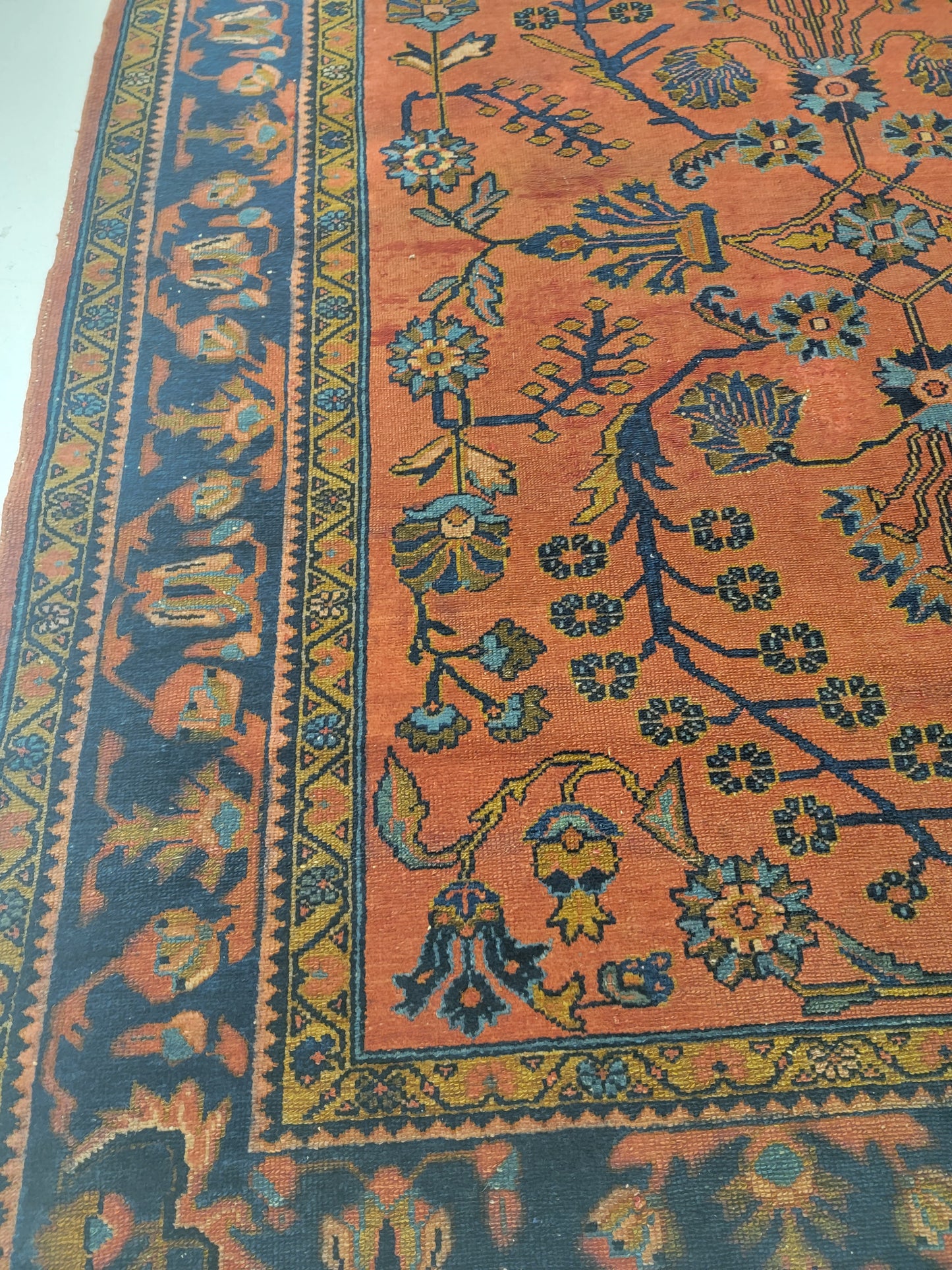 Antique Hand-Knotted Wool Area Rug Armenian Lillian 5'2" x 6'3"