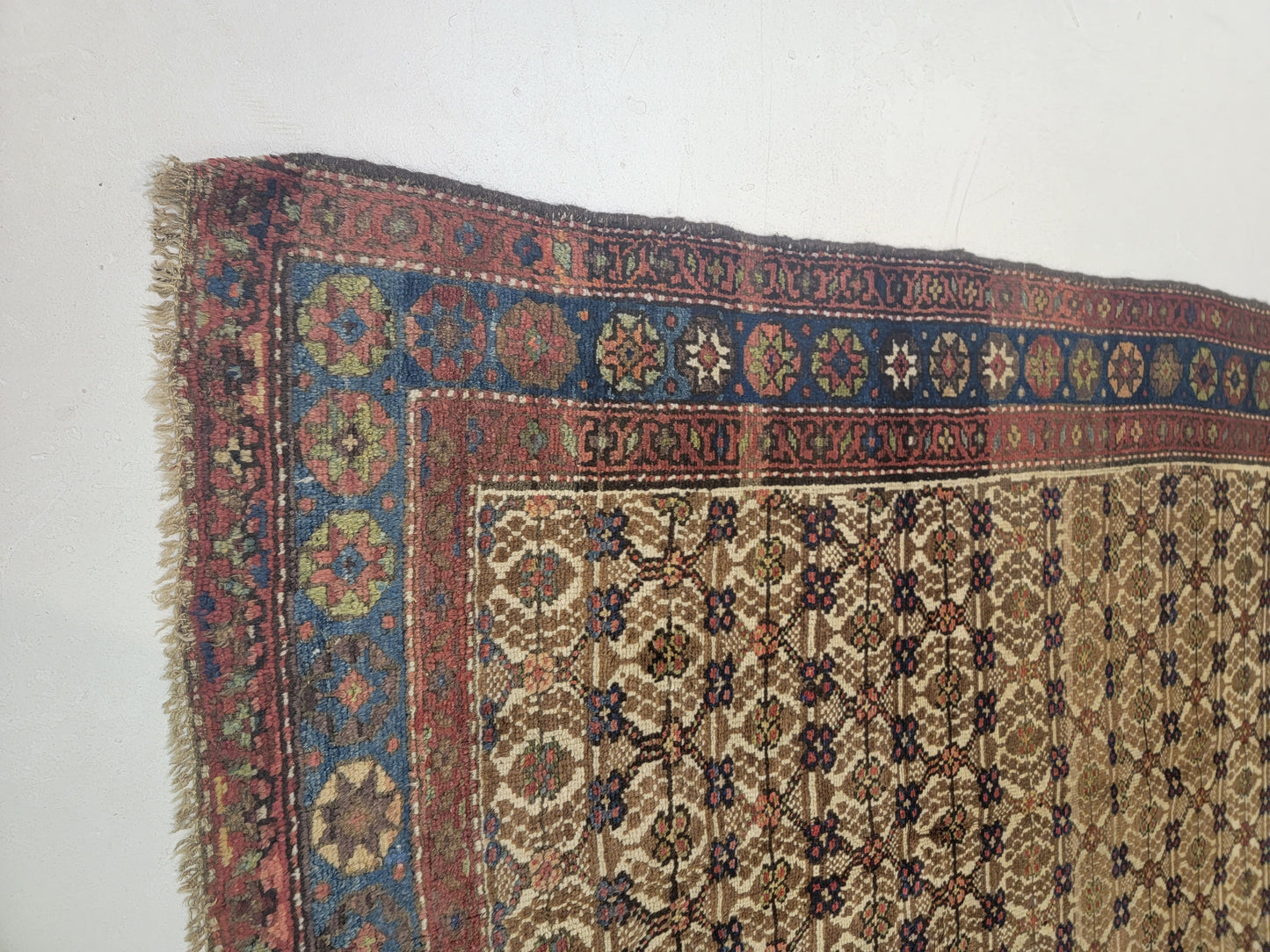 Antique Hand-Knotted Wool Area Rug Malayer 4'2" x 7'