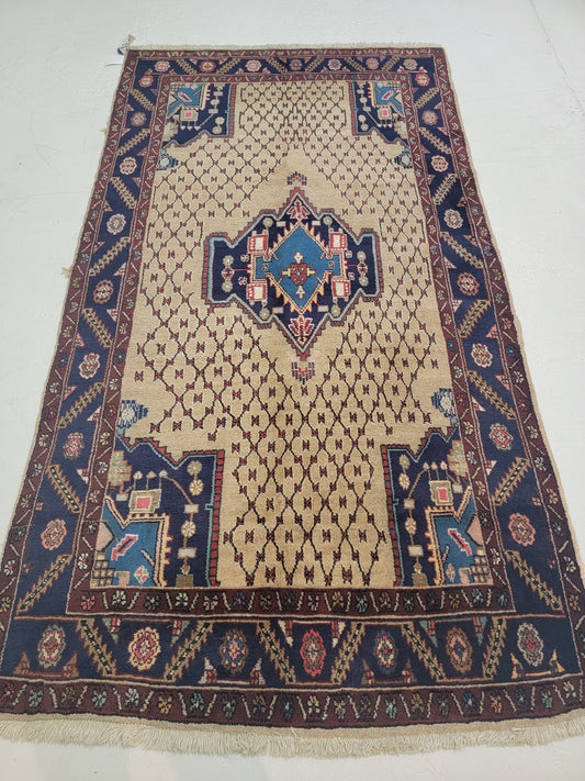 Antique Hand-Knotted Wool Area Rug Songhor Koliai 4' x 7'5"