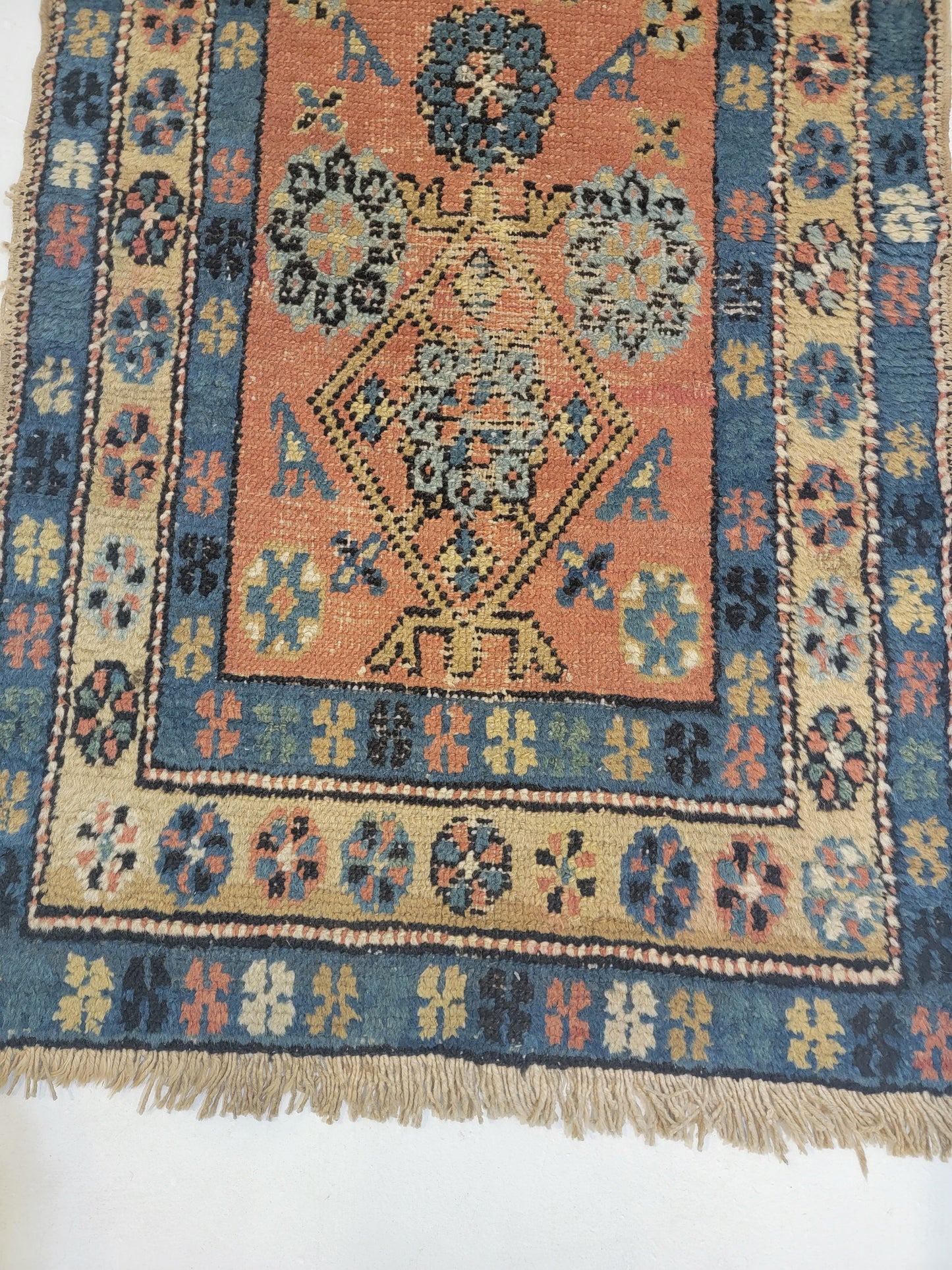 Antique Hand-Knotted Wool Runner Heriz Serapi 2'2" x 8'