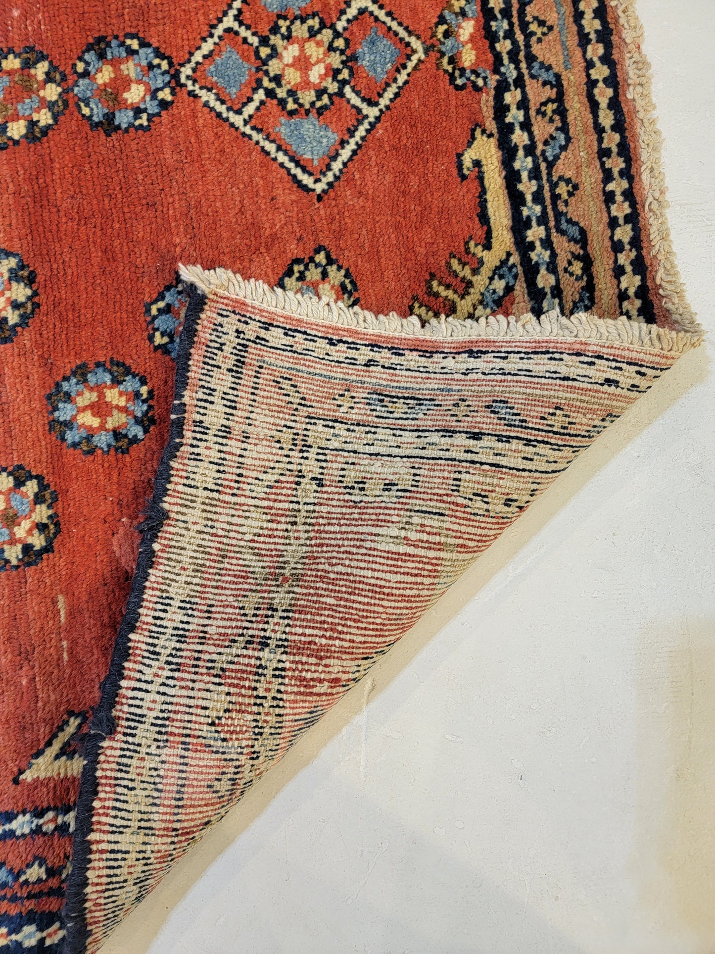 Antique Hand-Knotted Wool Runner Malayer 3'8" x 8'8"