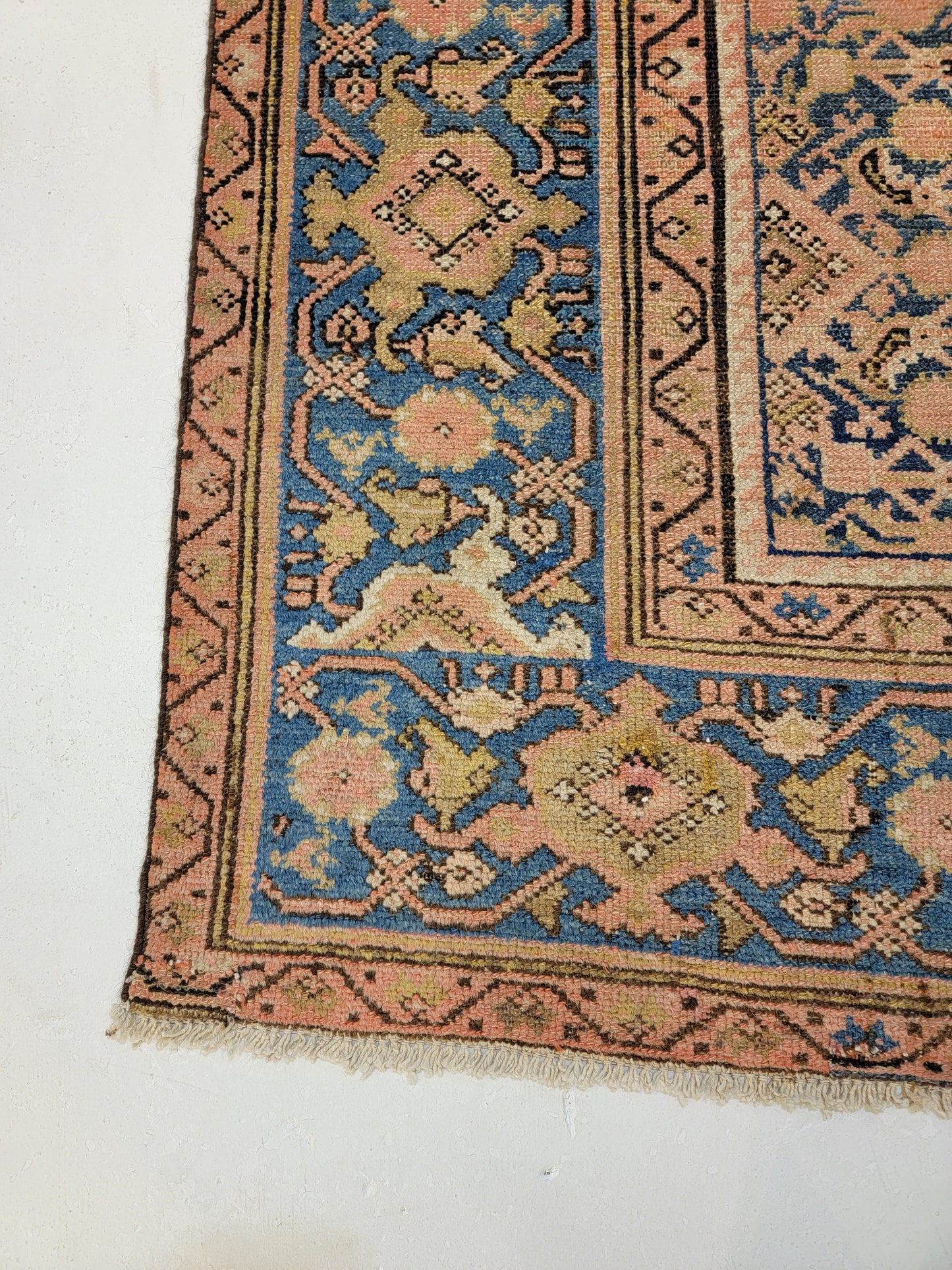 Antique Hand-Knotted Wool Runner Malayer 3'2" x 11'4"