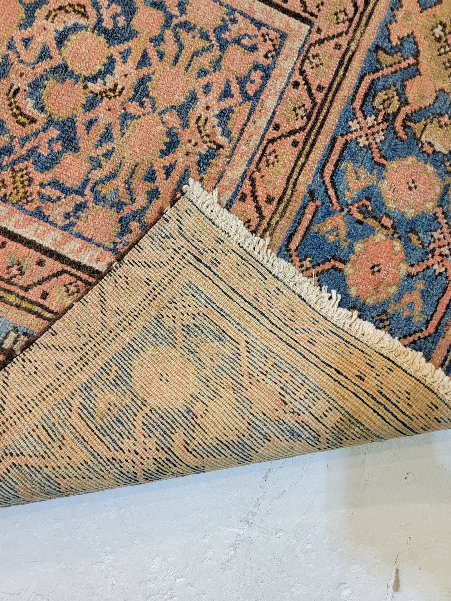 Antique Hand-Knotted Wool Runner Malayer 3'2" x 11'4"