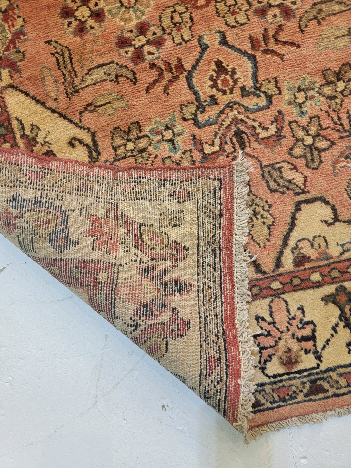 Antique Hand-Knotted Wool Runner Hamedan 3'4" x 13'