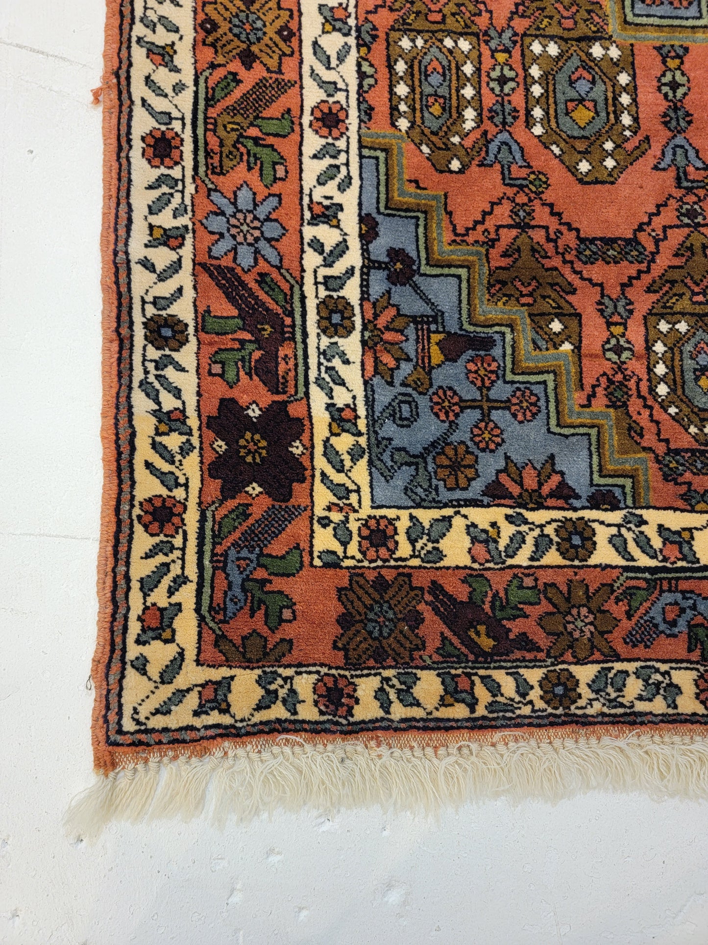 Antique Hand-Knotted Wool Runner Baluch 2'8" x 13'11"