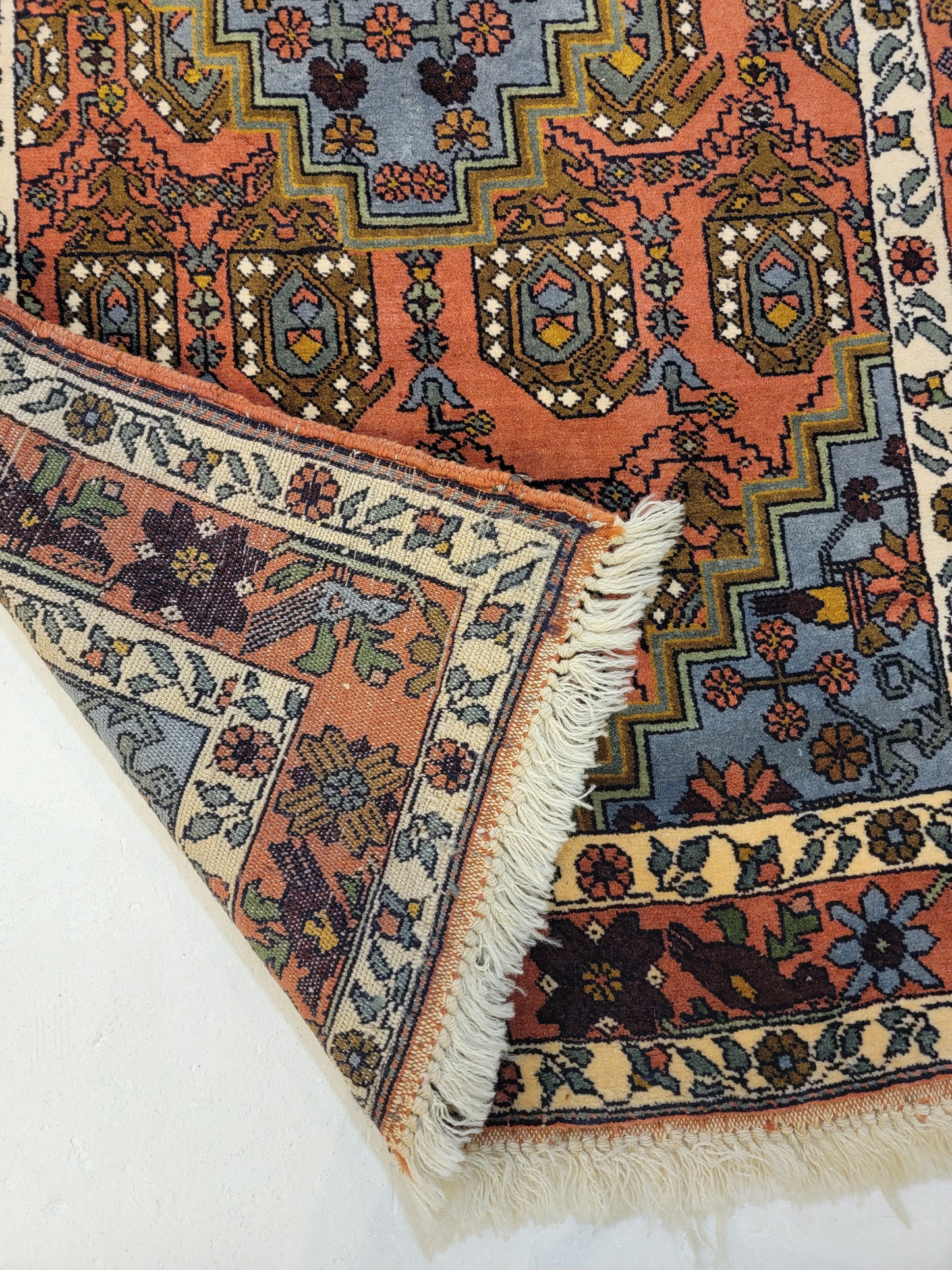 Antique Hand-Knotted Wool Runner Baluch 2'8" x 13'11"