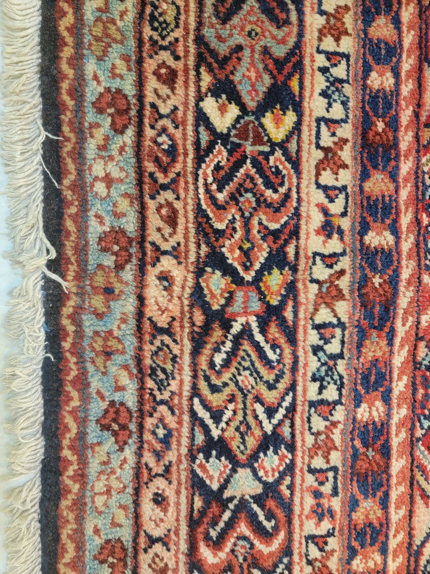 Antique Hand-Knotted Wool Area Rug Mahal Decorative 7'2" x 9'8"